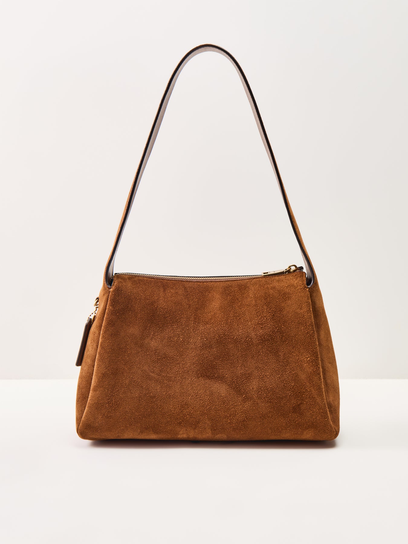 Lola Suede Shoulder Bag Warm Brown