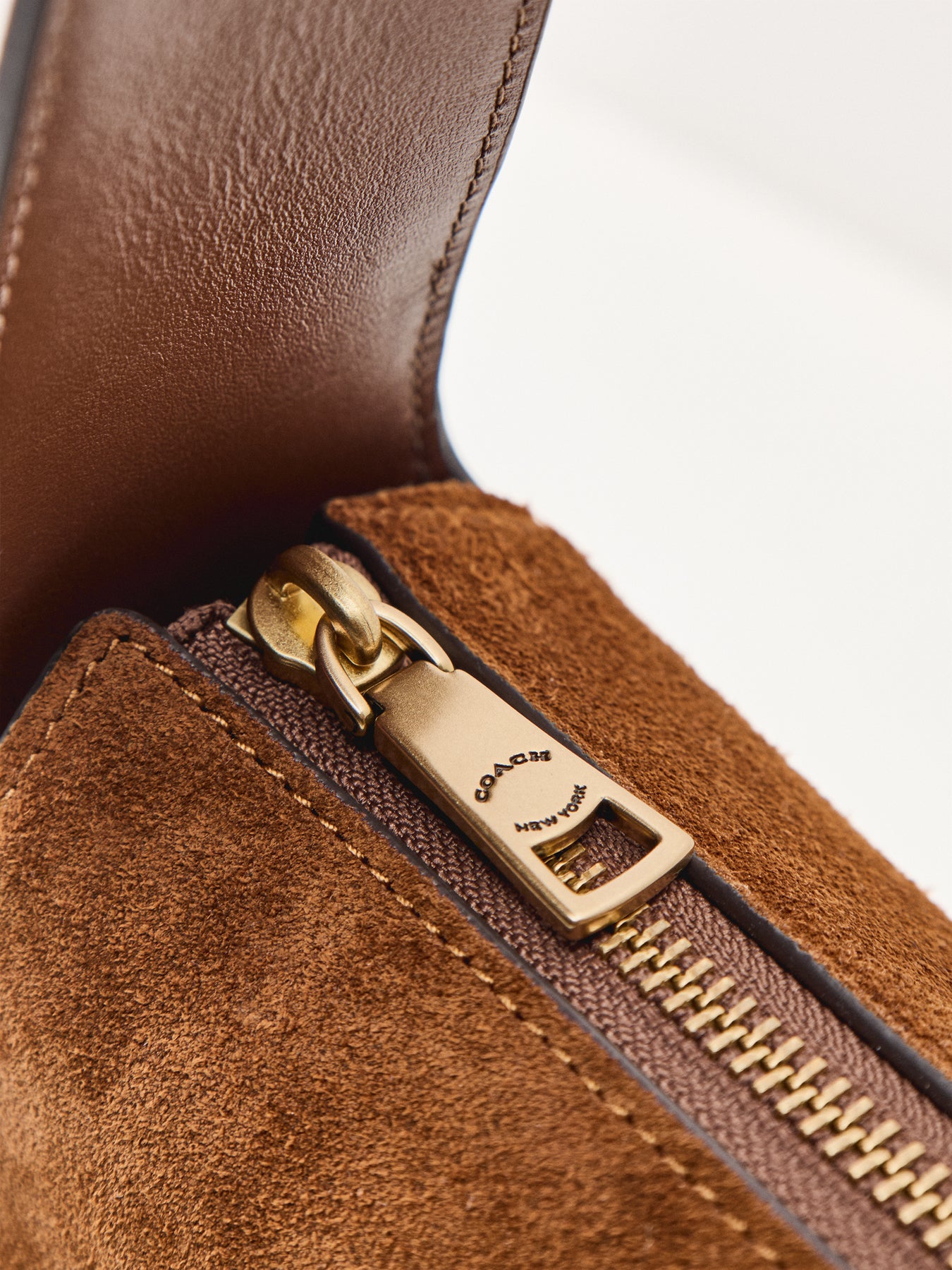 Lola Suede Shoulder Bag Warm Brown