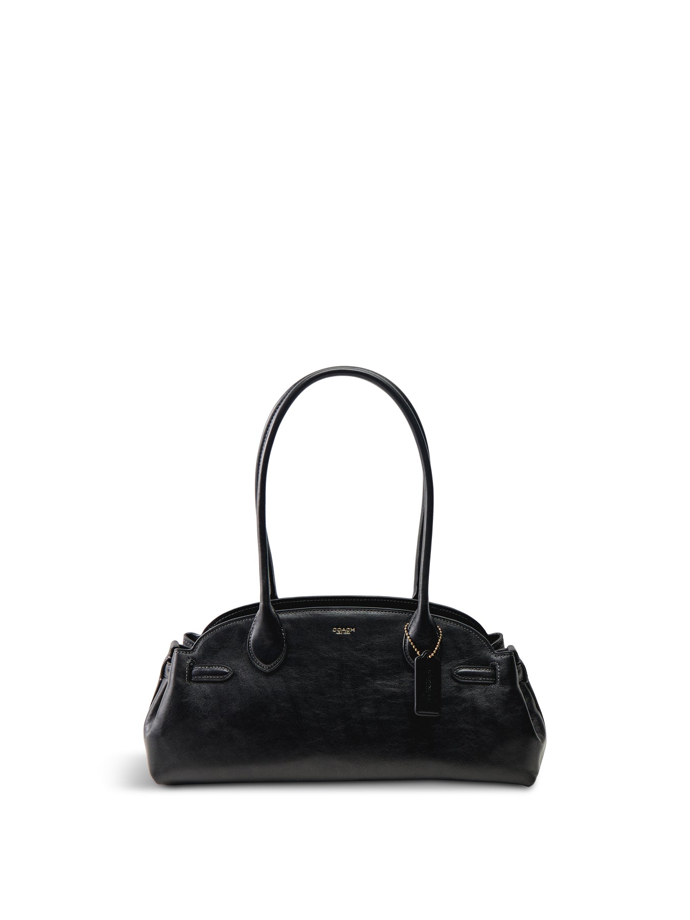 Coach Glazed Leather Empire Carryall 34 Black