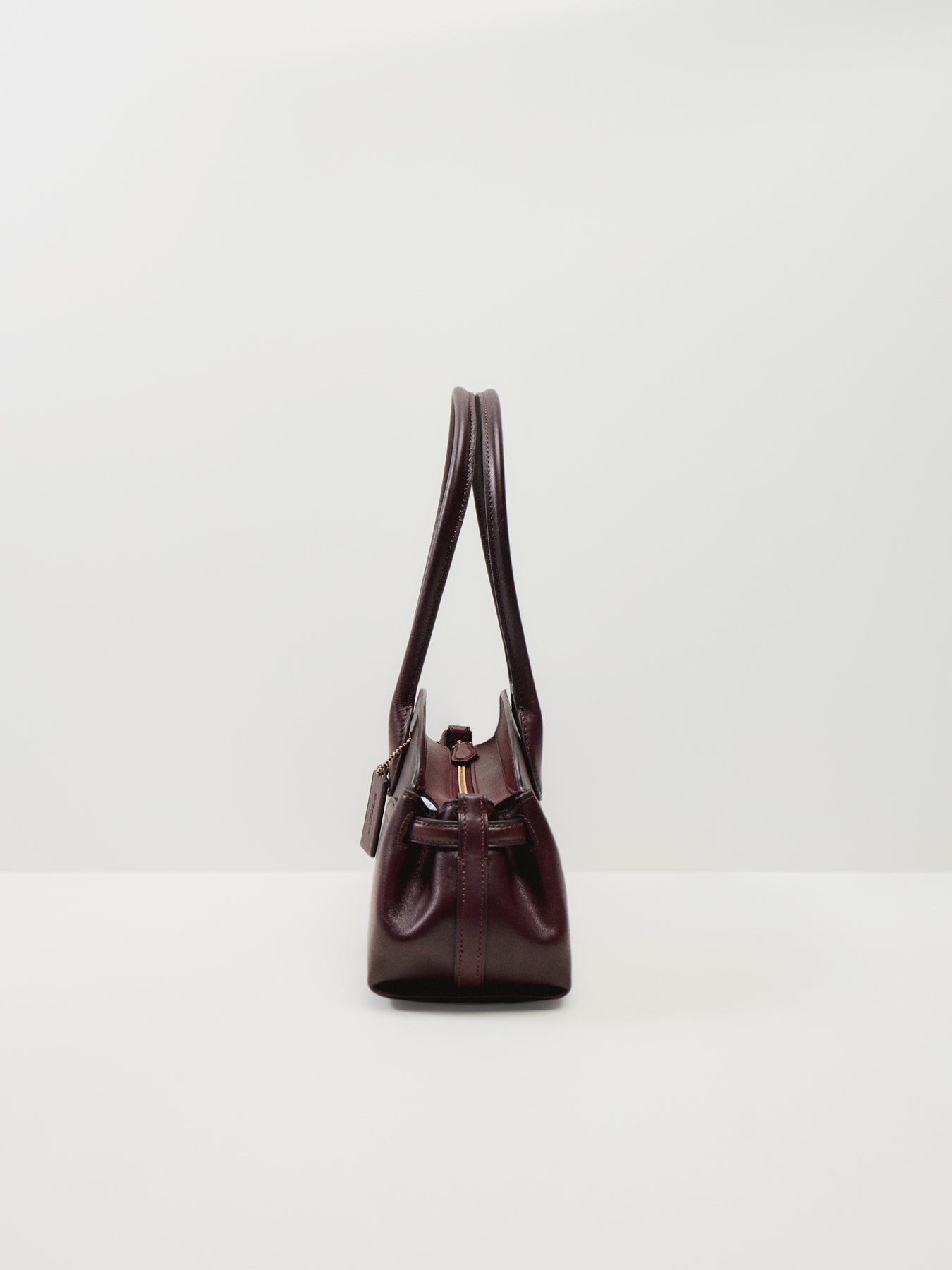 Natural Grain Leather Empire Carryall 34 Merlot