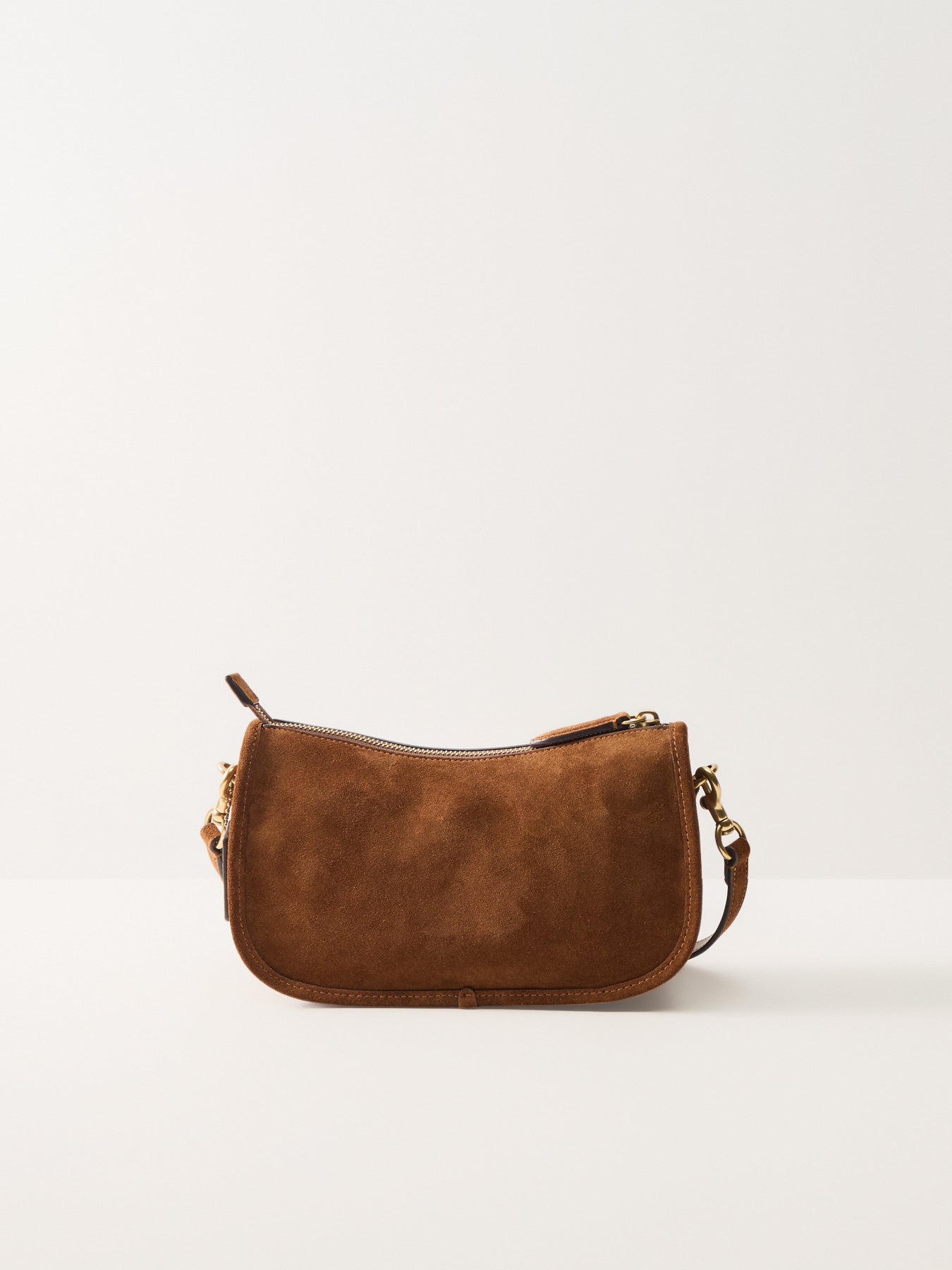 Waverly Suede Shoulder Bag Brown