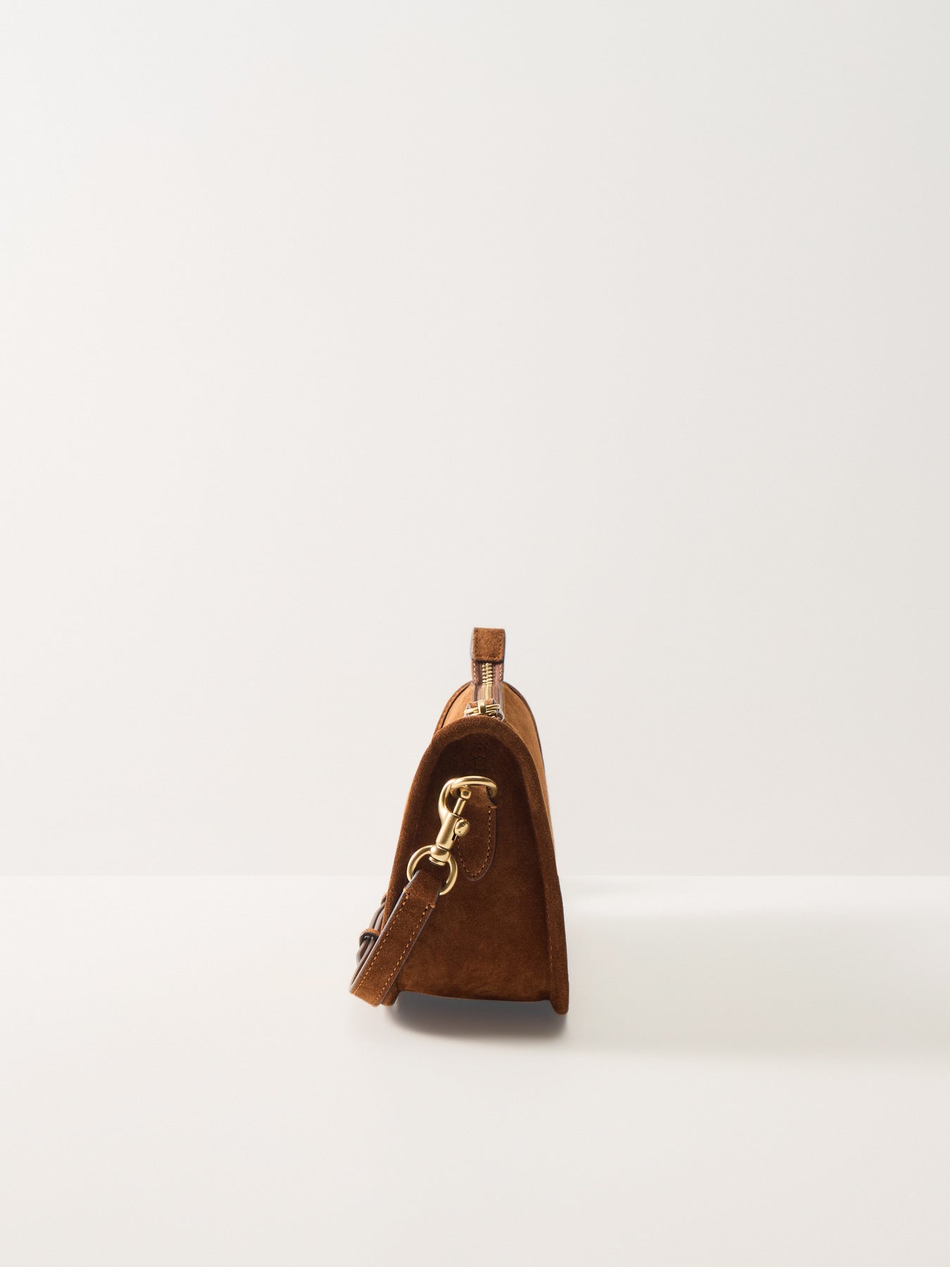 Waverly Suede Shoulder Bag Brown