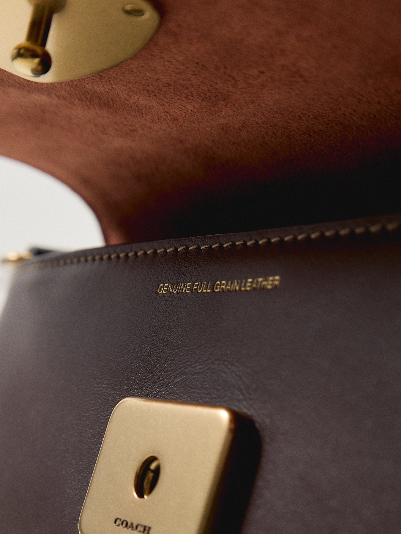 Refined Calf Leather Jet Shoulder Bag Maple