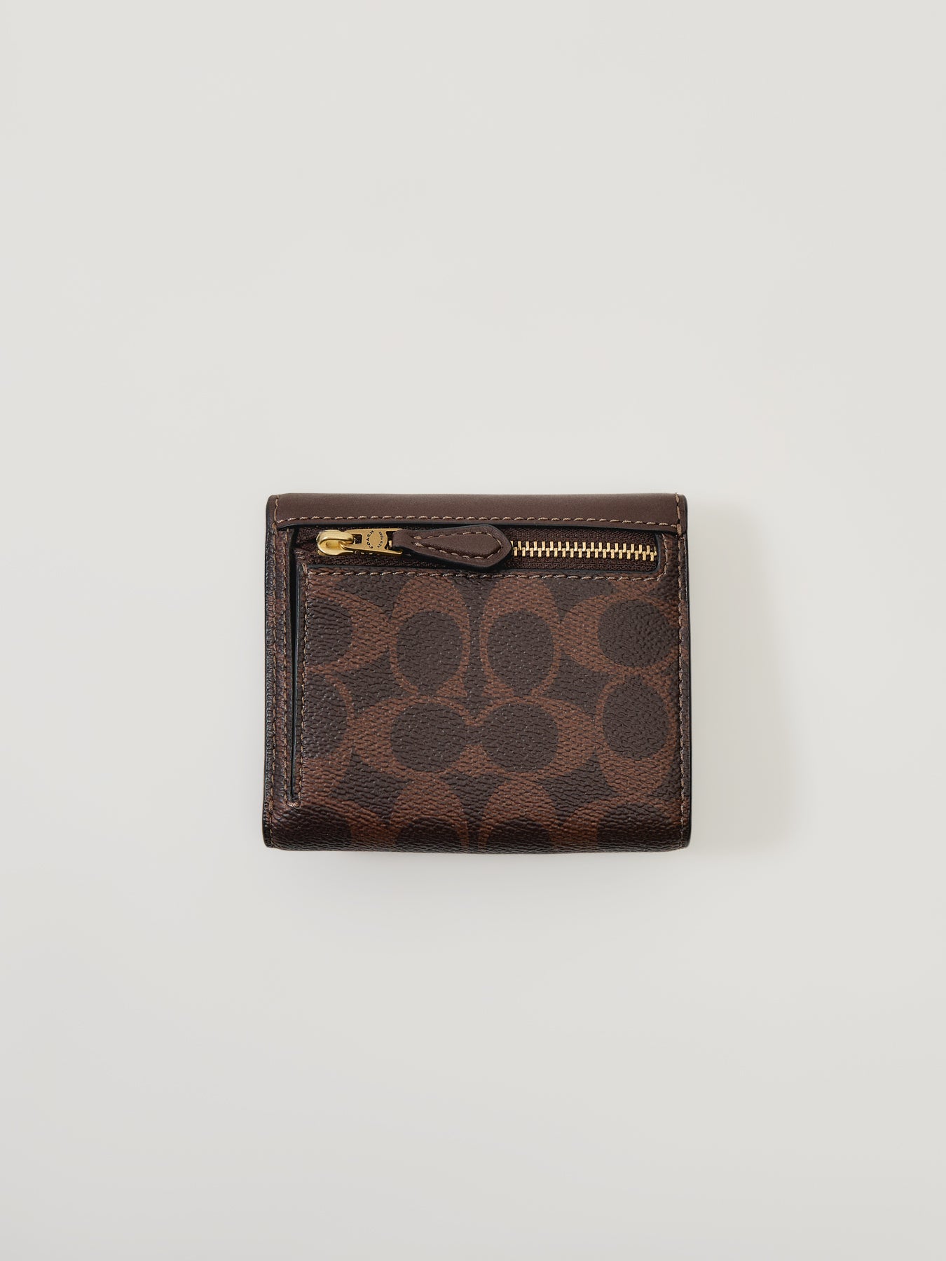 Coated Canvas Signature Mila Small Flap Wallet Maple