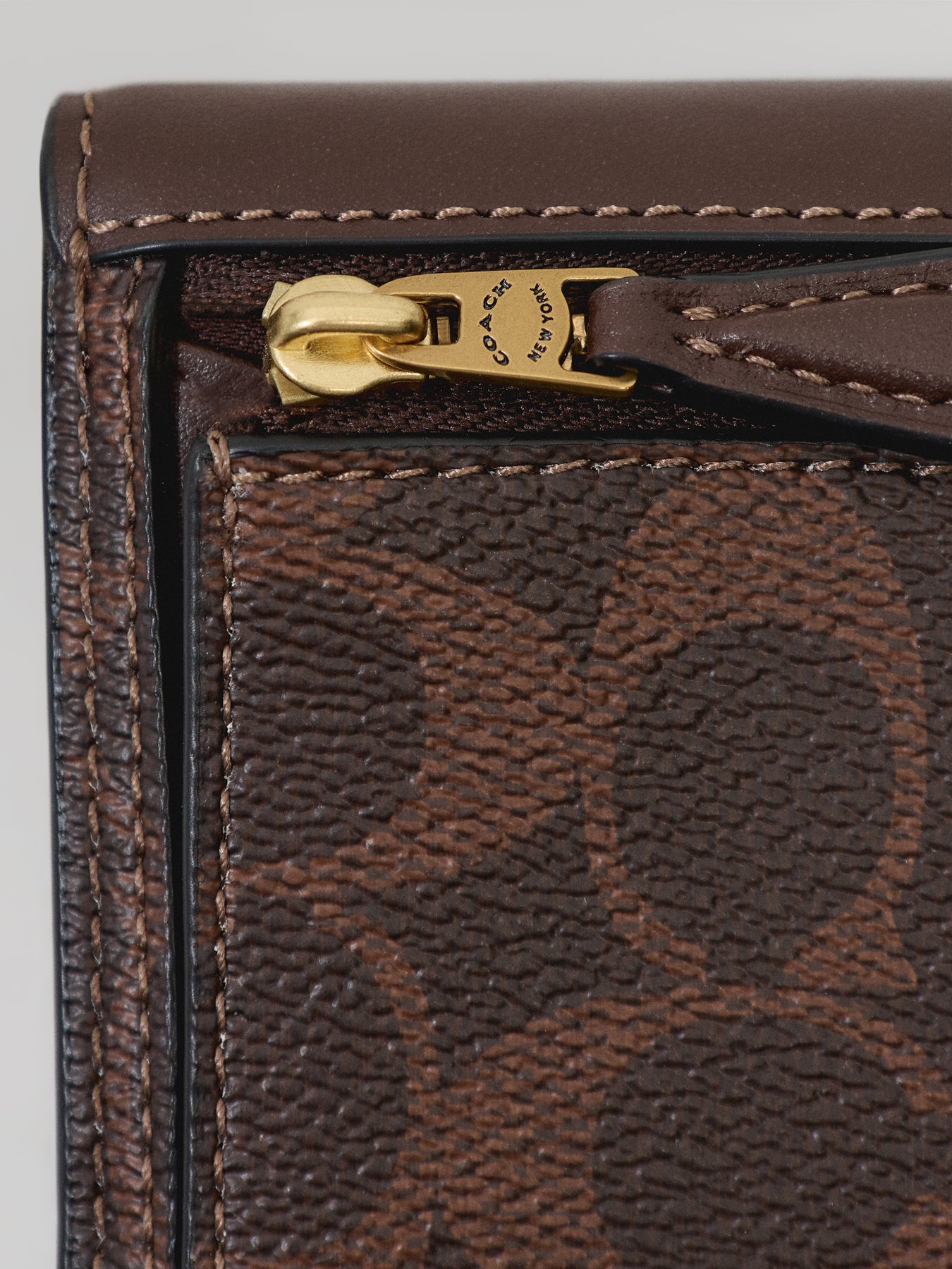 Coated Canvas Signature Mila Small Flap Wallet Maple