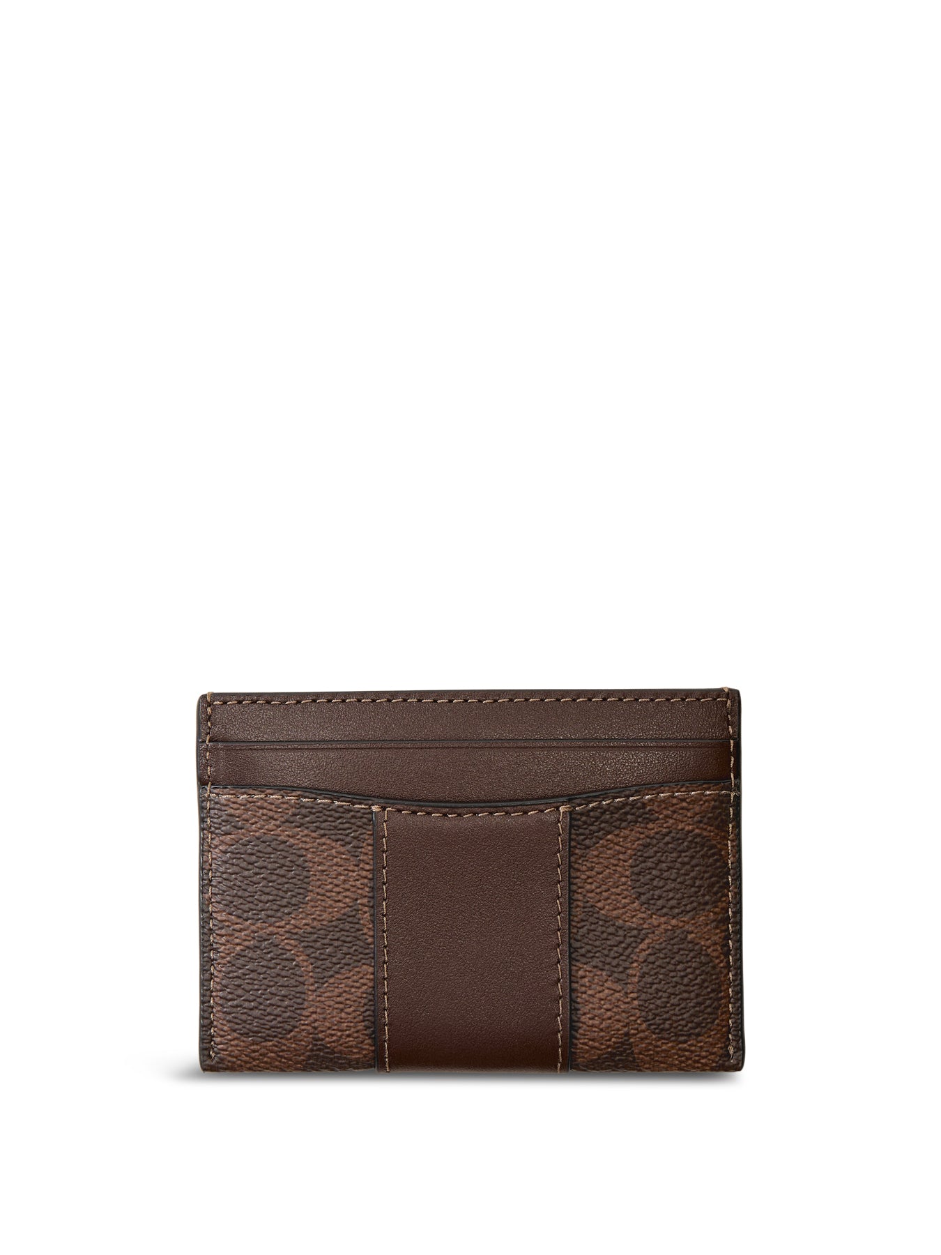 Coated Canvas Signature Essential Card Case Brown
