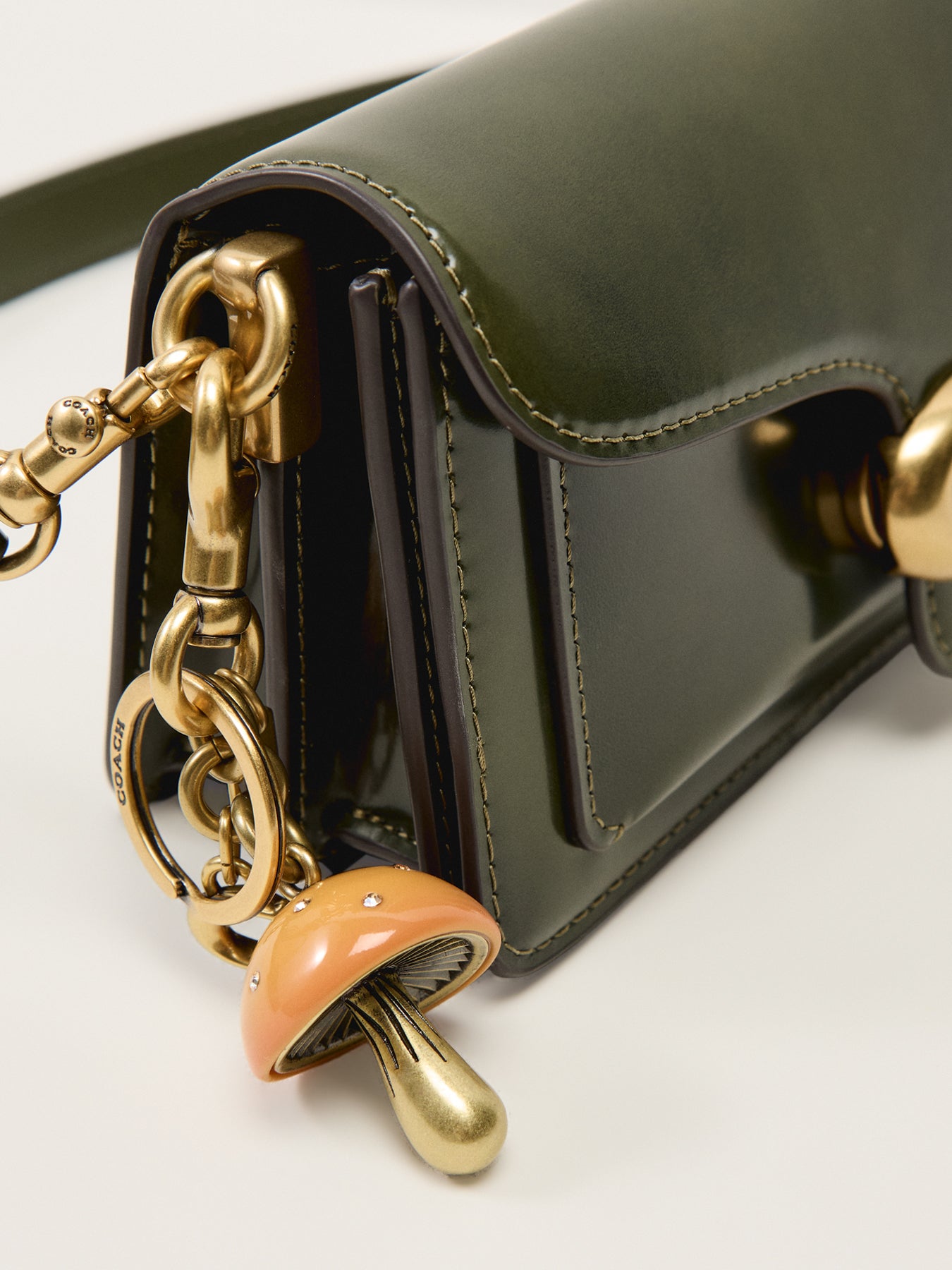 Resin Mushrom Bag Charm Mustard