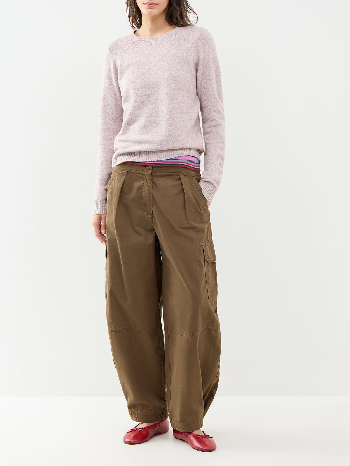 Doffy Long Sleeve Round Neck Top