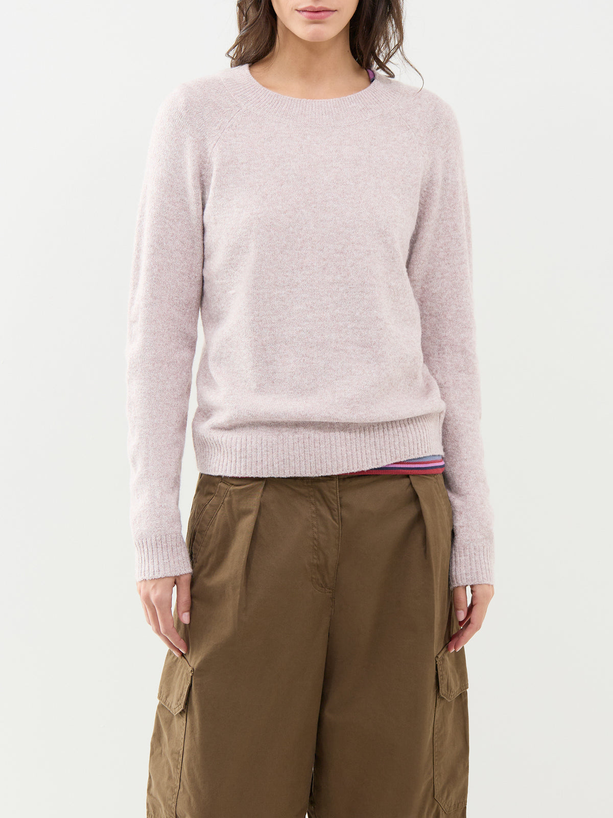 Doffy Long Sleeve Round Neck Top