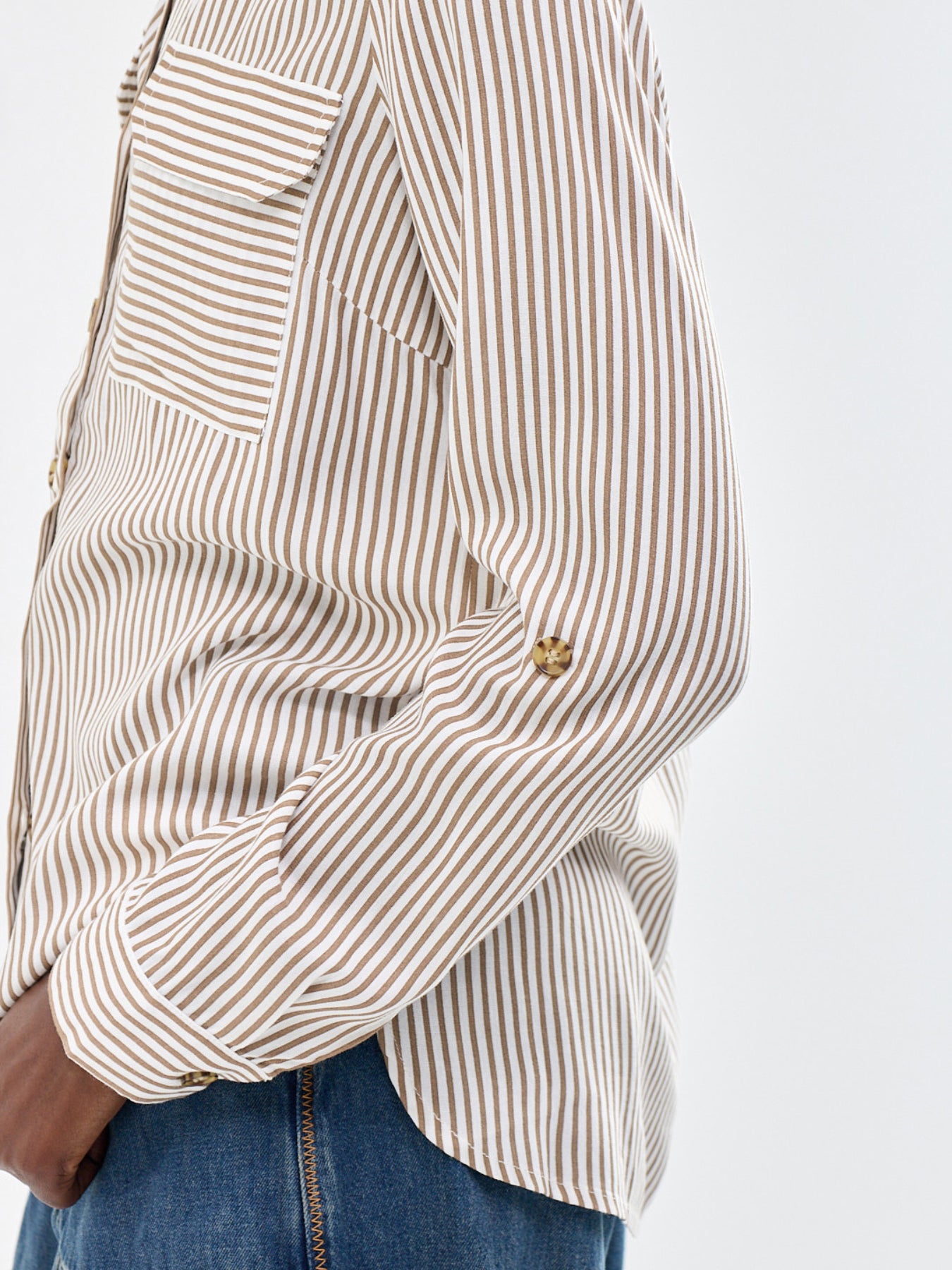 Bumpy Long Sleeve Shirt Brown