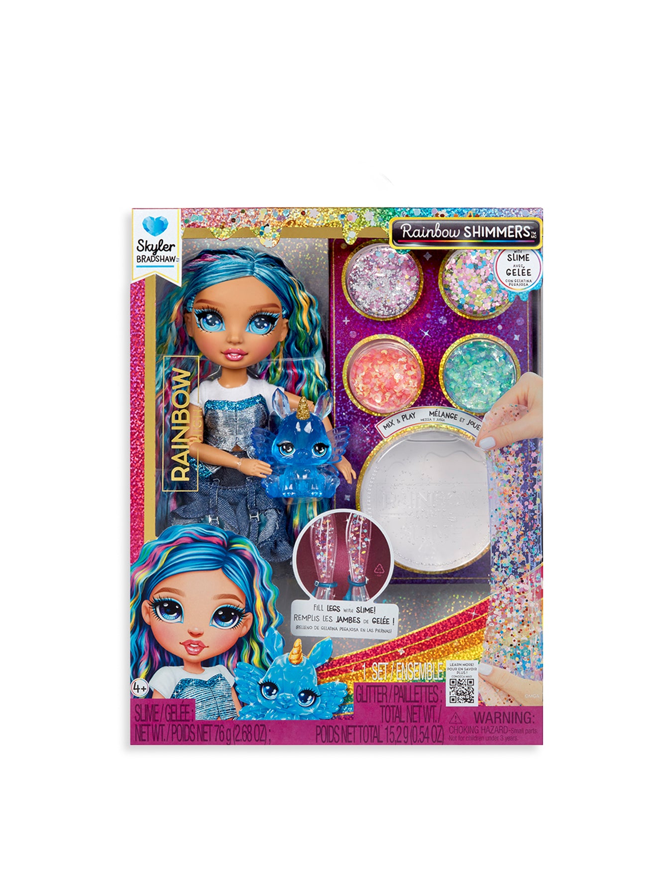 Rainbow Shimmers Slime Fashion Doll