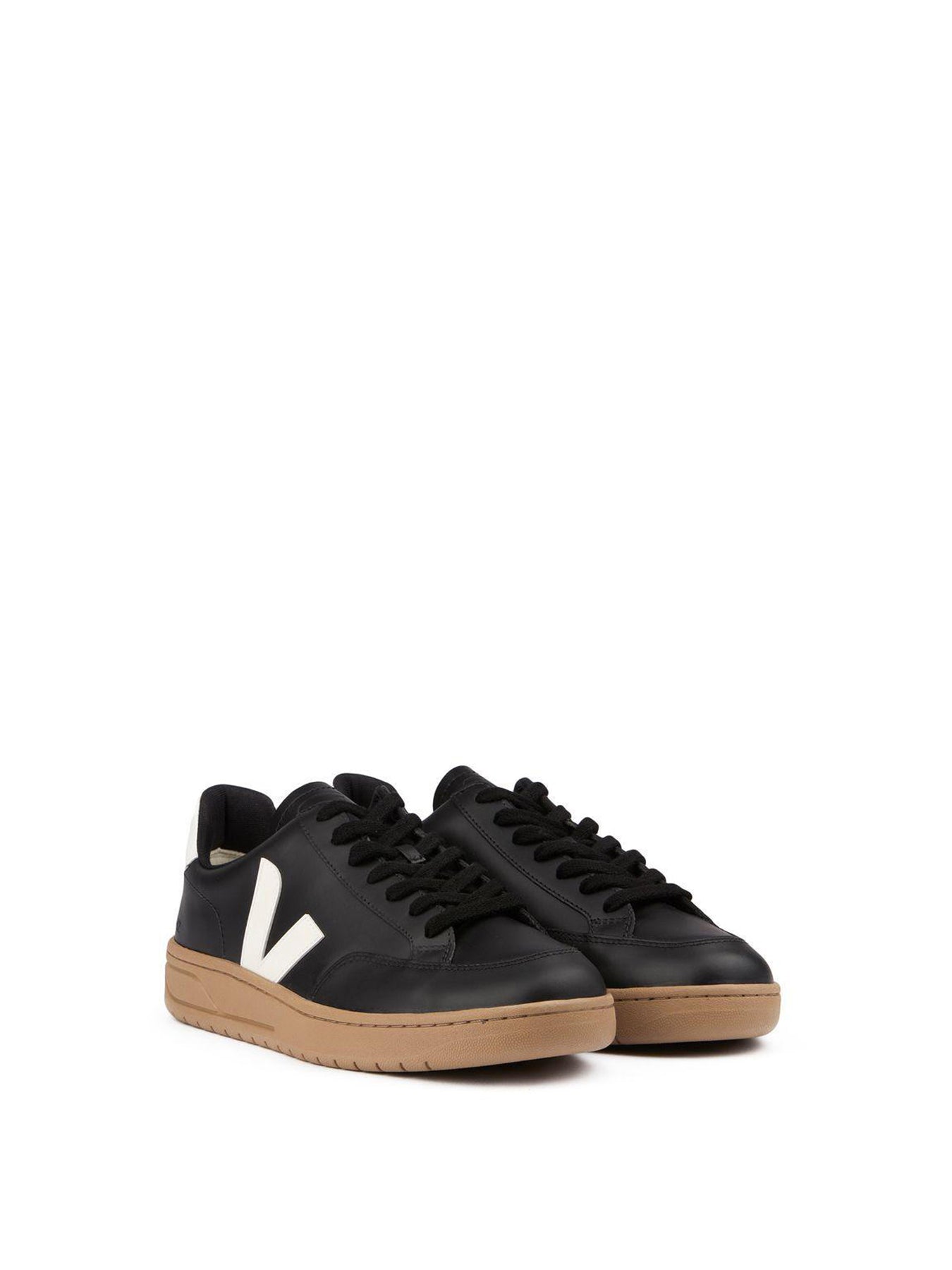 V 12 Leather Trainers White