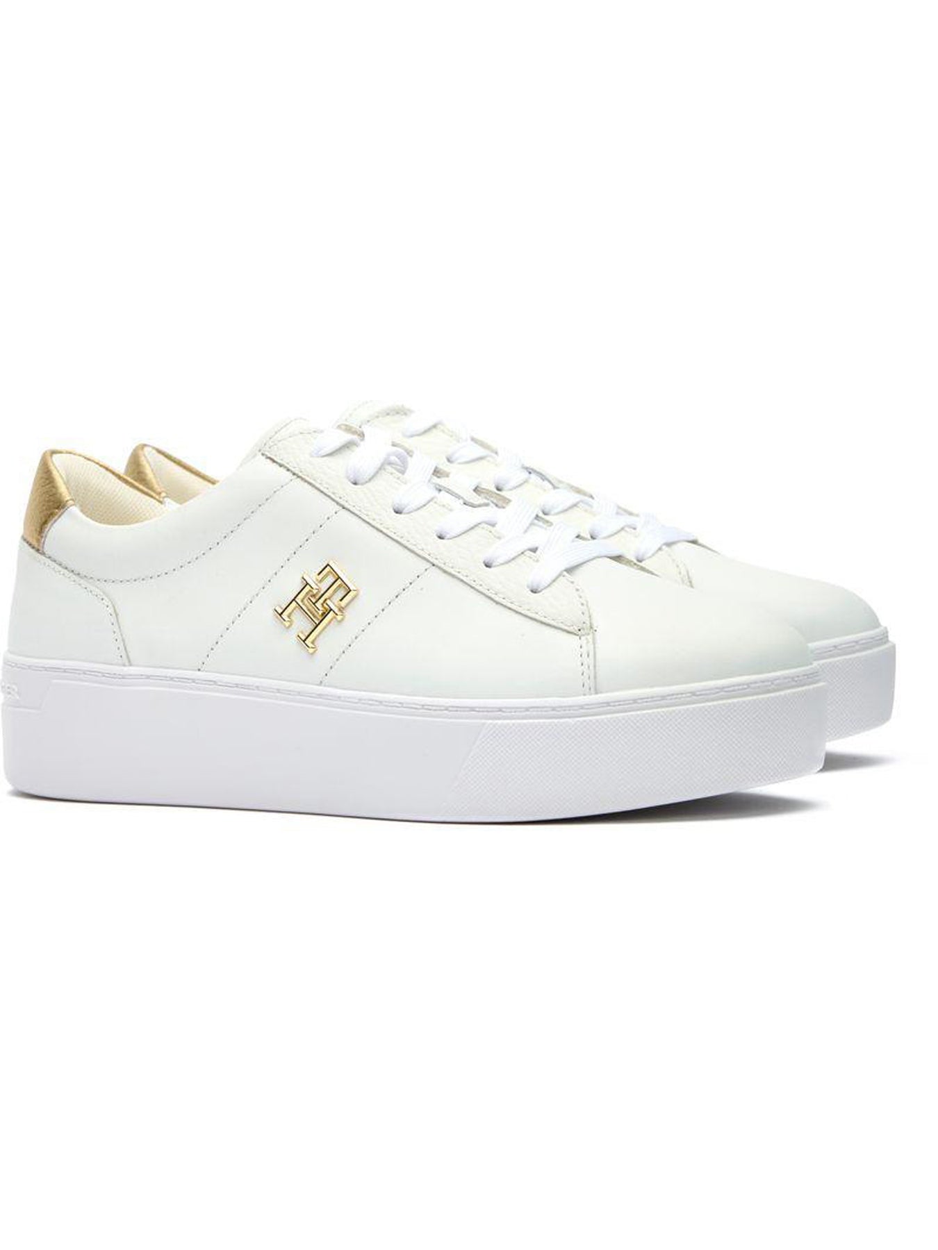 TOMMY HILFIGER Platform Court Sneaker Metallic Trainers