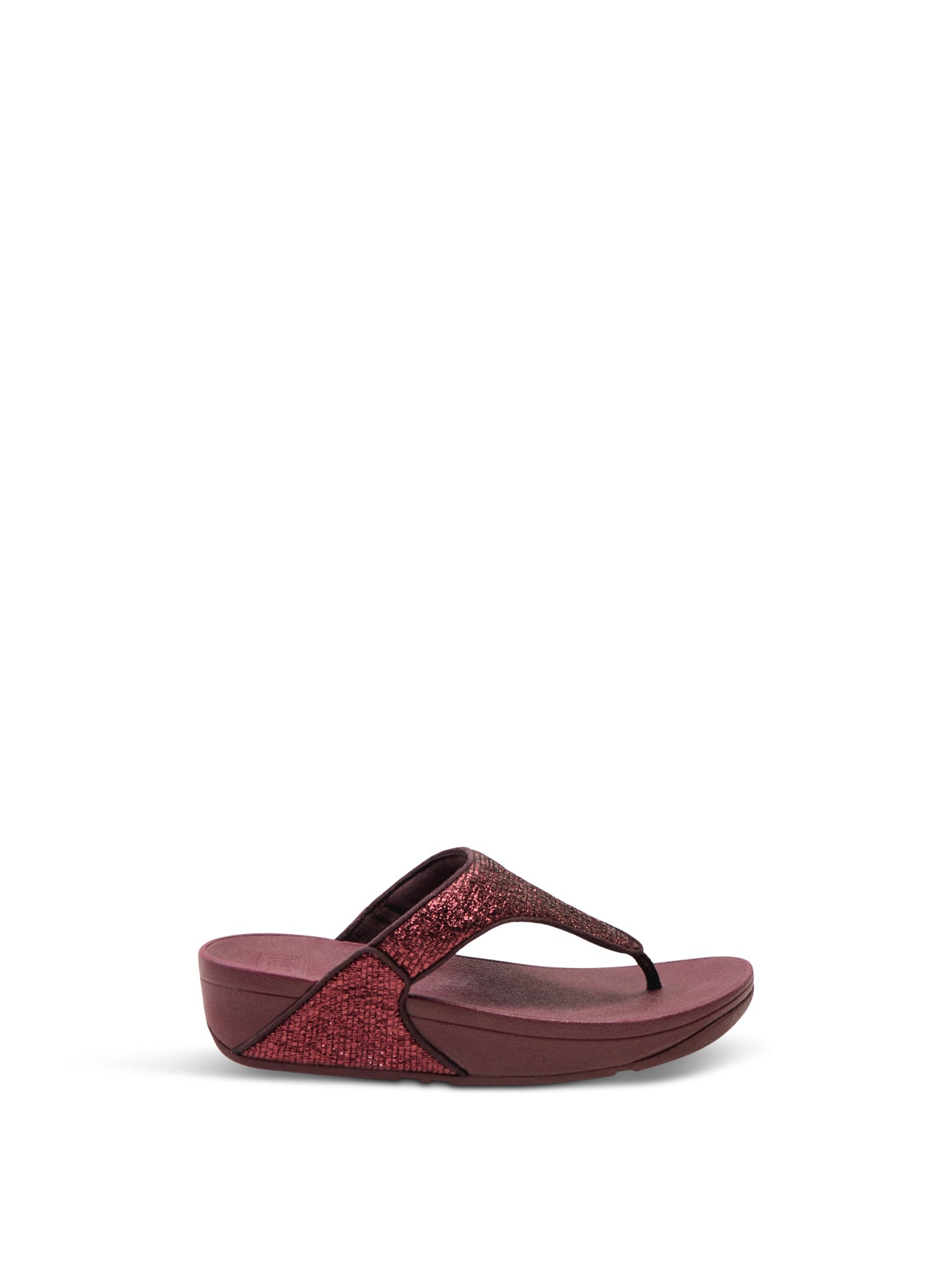 Lulu Crinkled-Shimmer Toe-Post Sandals