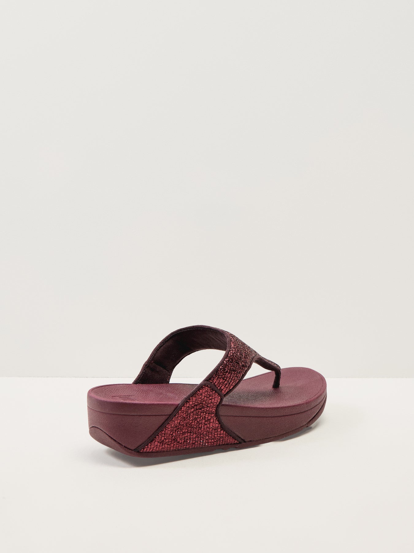 Lulu Crinkled-Shimmer Toe-Post Sandals