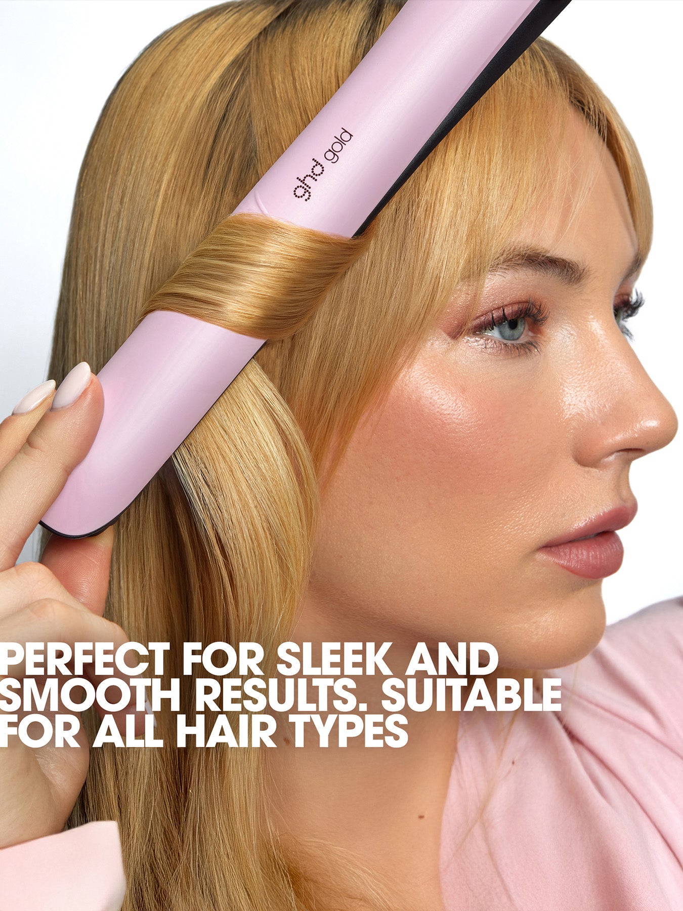 Gold Charity Limited Edition Hair Straightener in Pink Sorbet