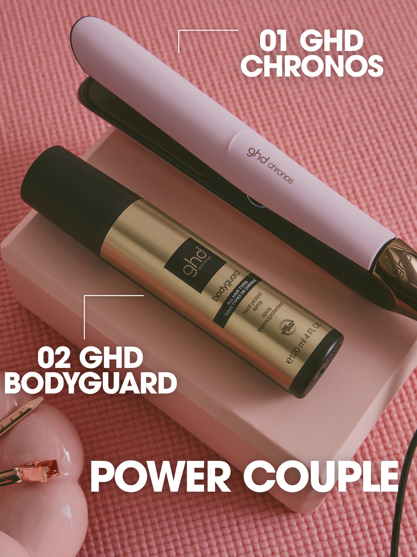 Chronos Charity Limited Edition Hair Straightener in Pink Sorbet