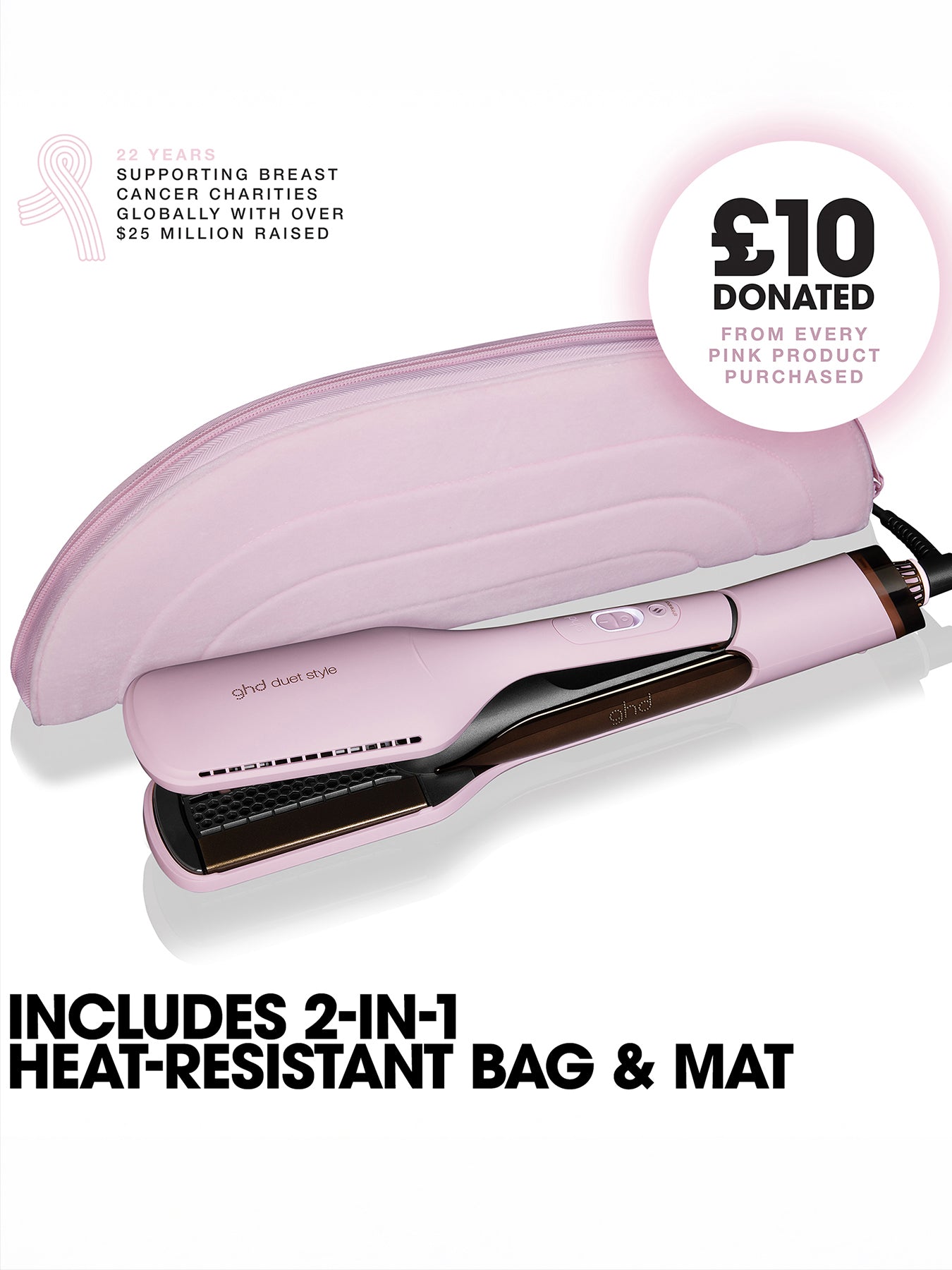 Duet Style Charity Limited Edition Hot Air Styler in Pink Sorbet