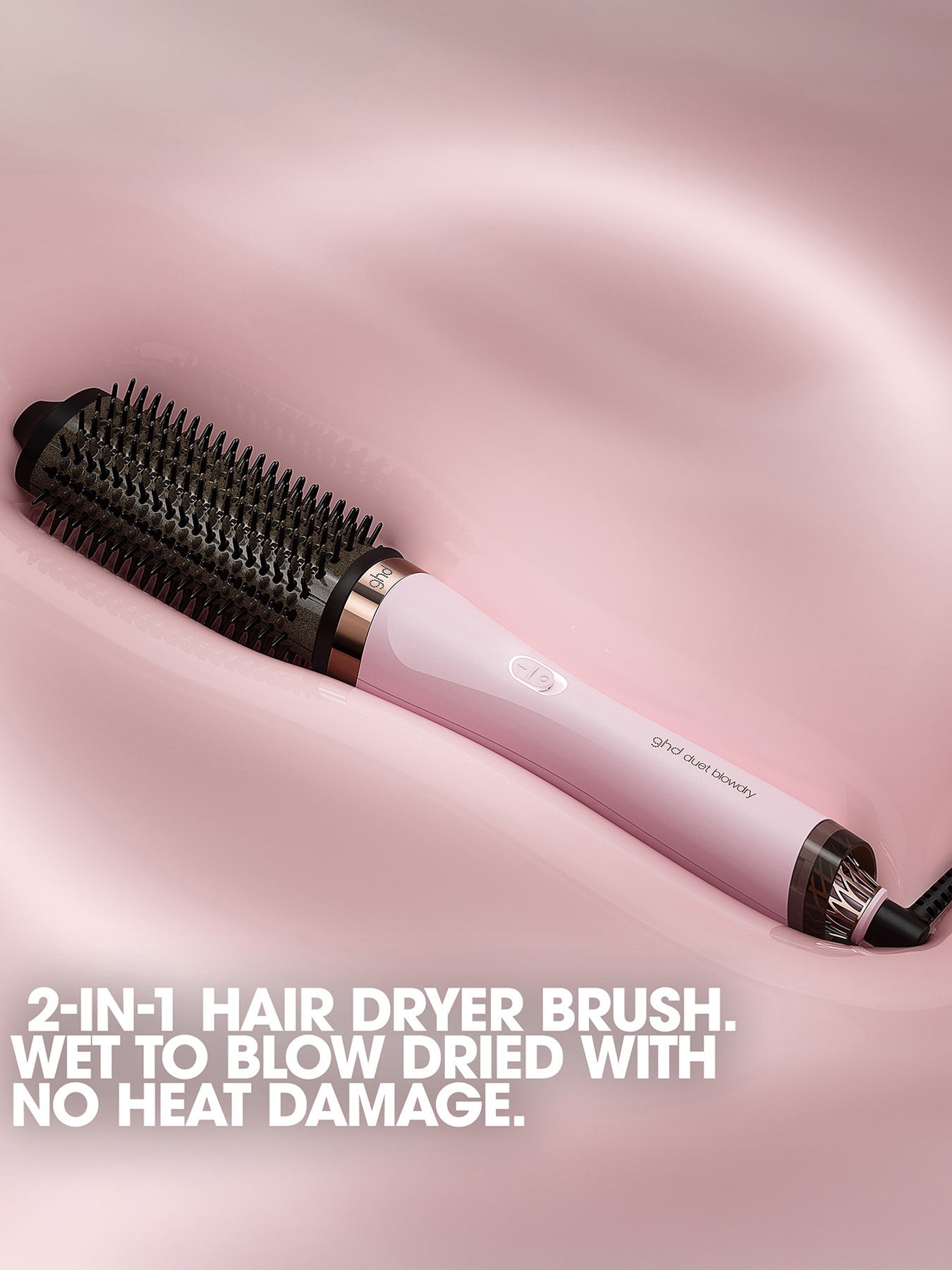 Duet Blowdry Charity Limited Edition Hair Dryer Brush in Pink Sorbet