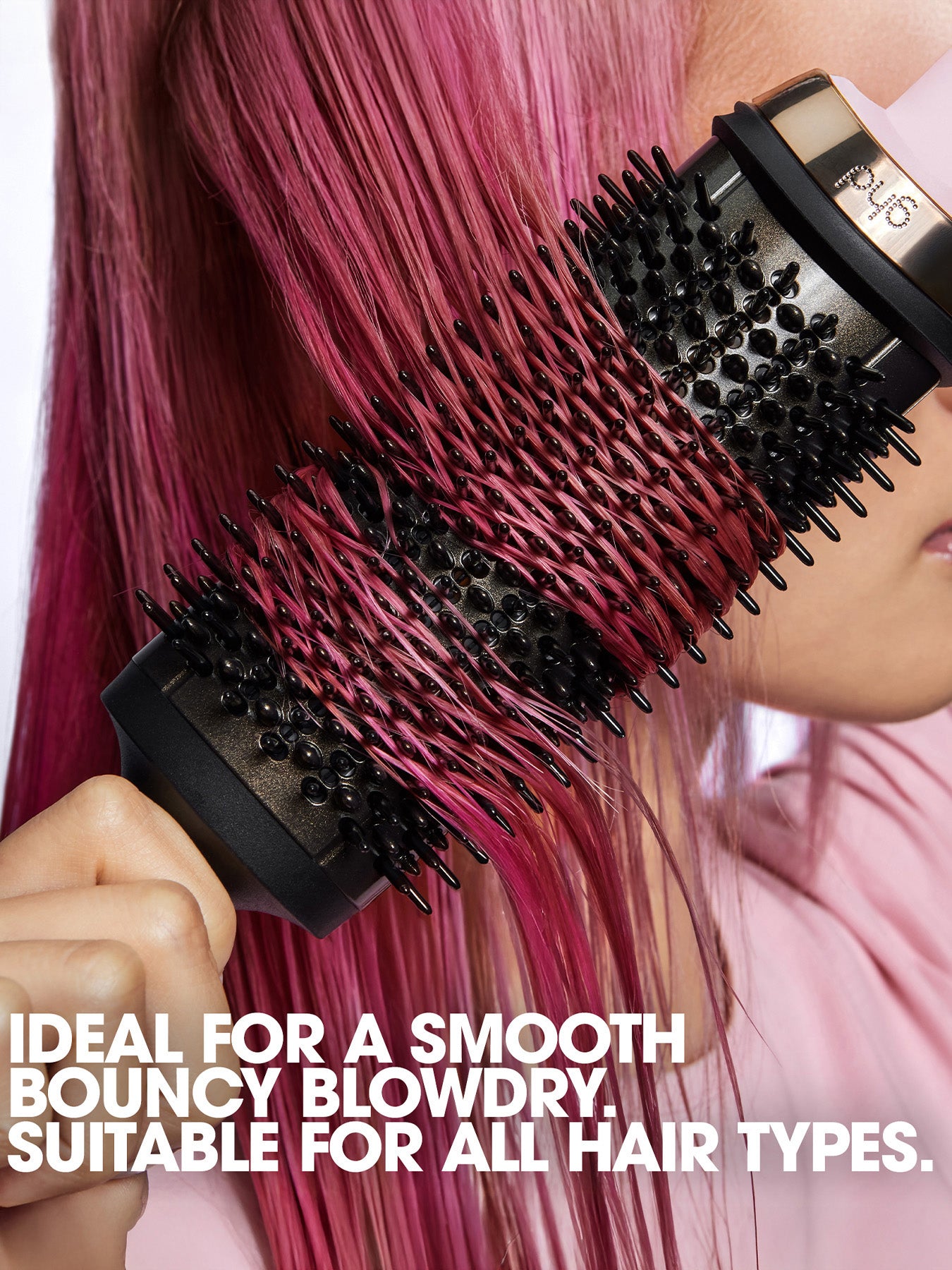 Duet Blowdry Charity Limited Edition Hair Dryer Brush in Pink Sorbet