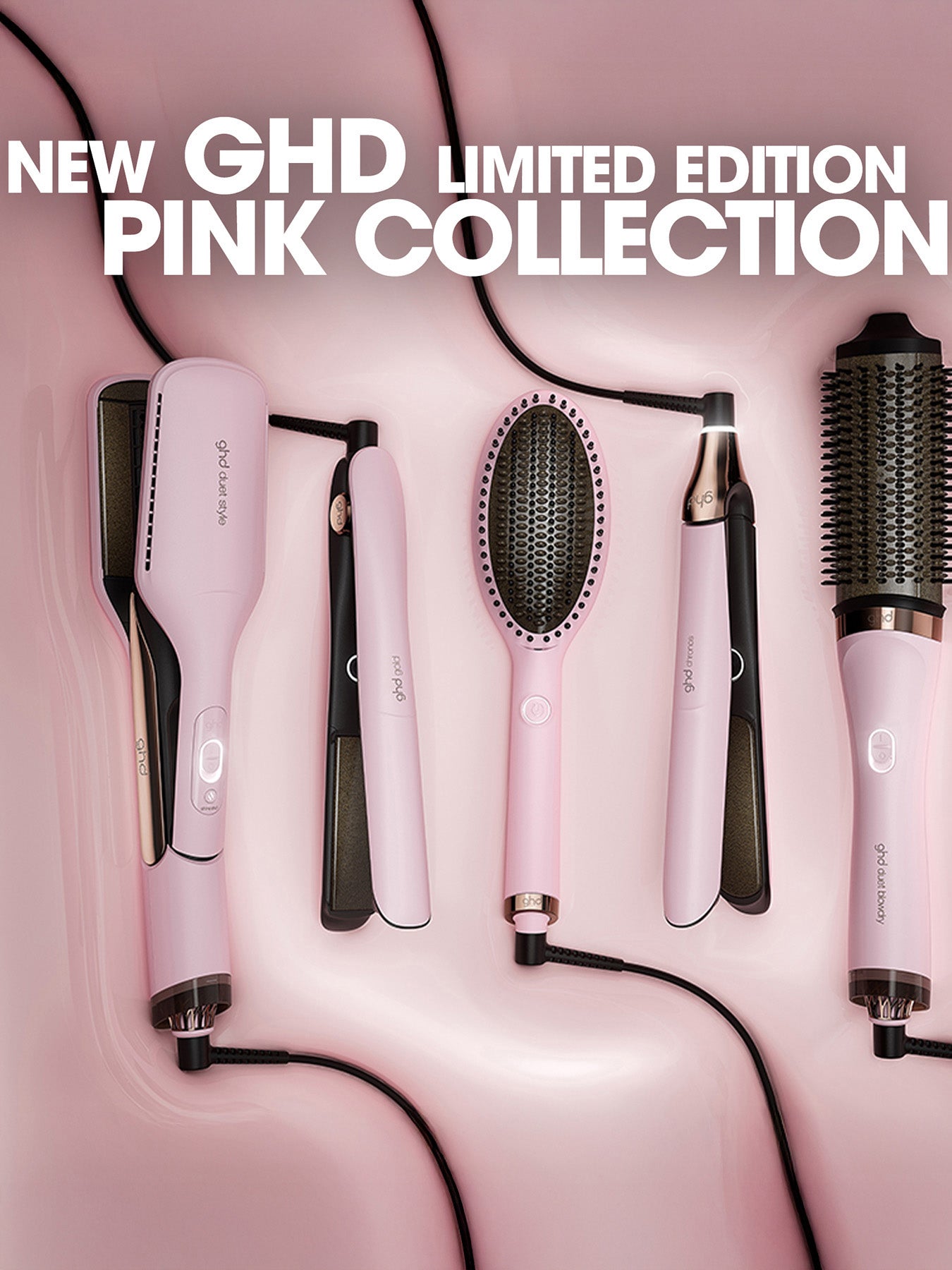 Duet Blowdry Charity Limited Edition Hair Dryer Brush in Pink Sorbet