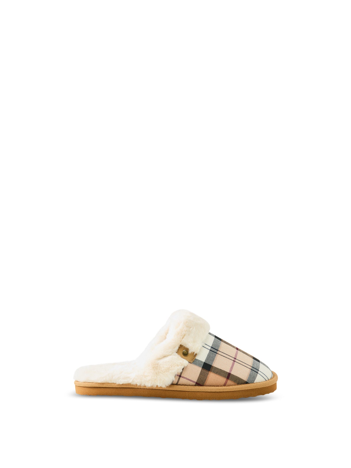 Claudia Tartan Mule Slippers Hessian Tartan