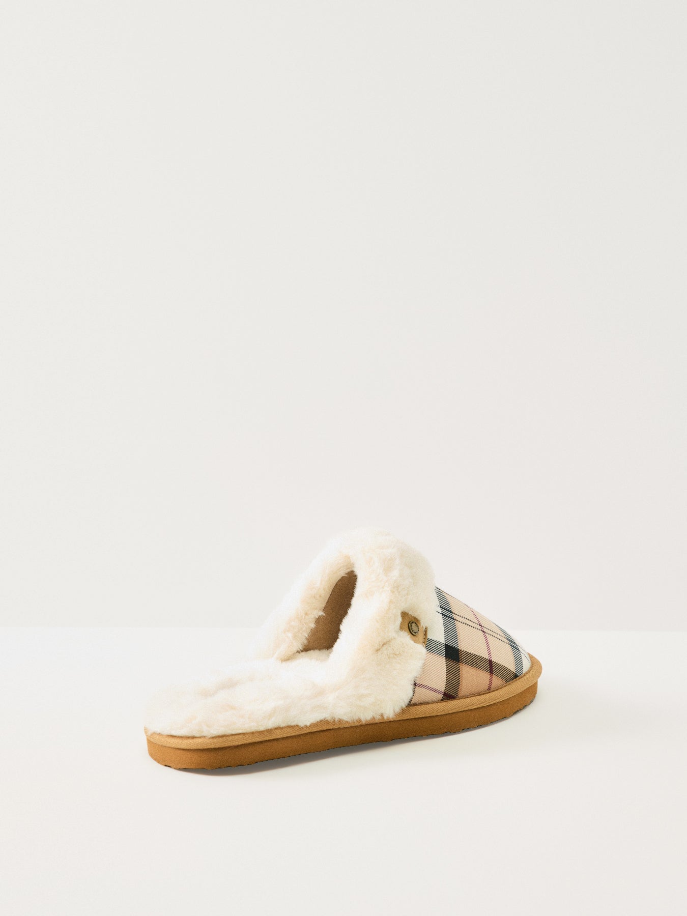 Claudia Tartan Mule Slippers Hessian Tartan