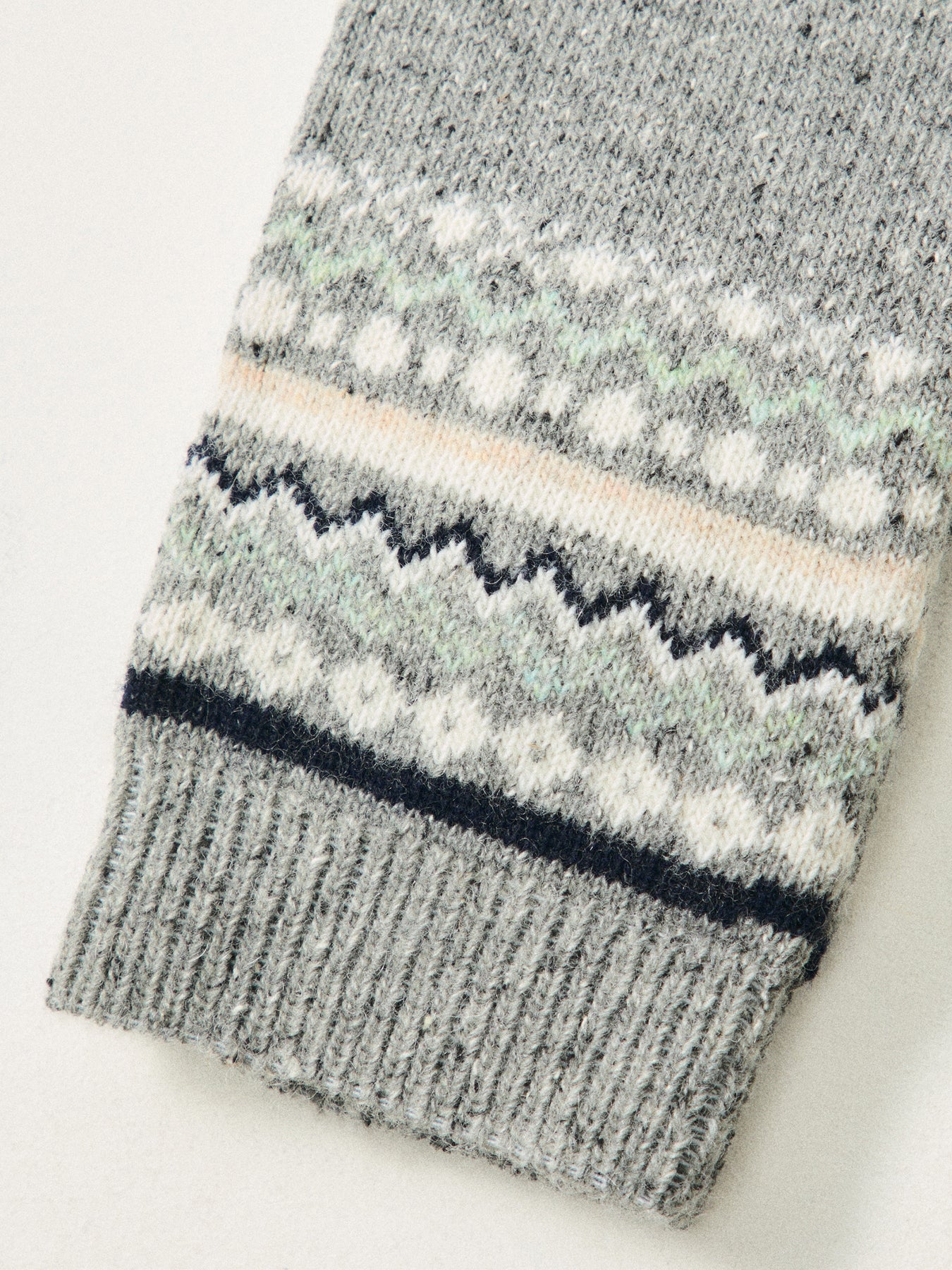 Anaise Fair Isle Socks Grey