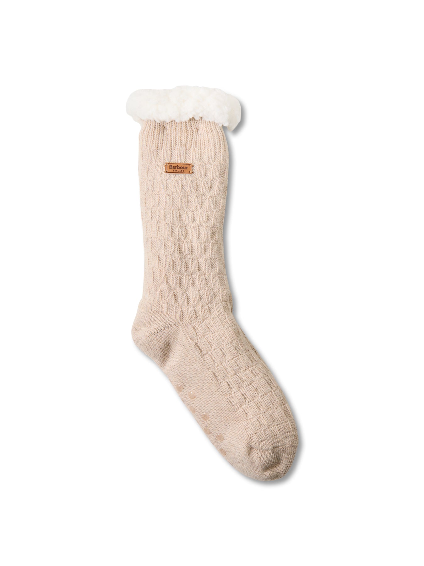 Cable Knit Lounge Socks Oatmeal