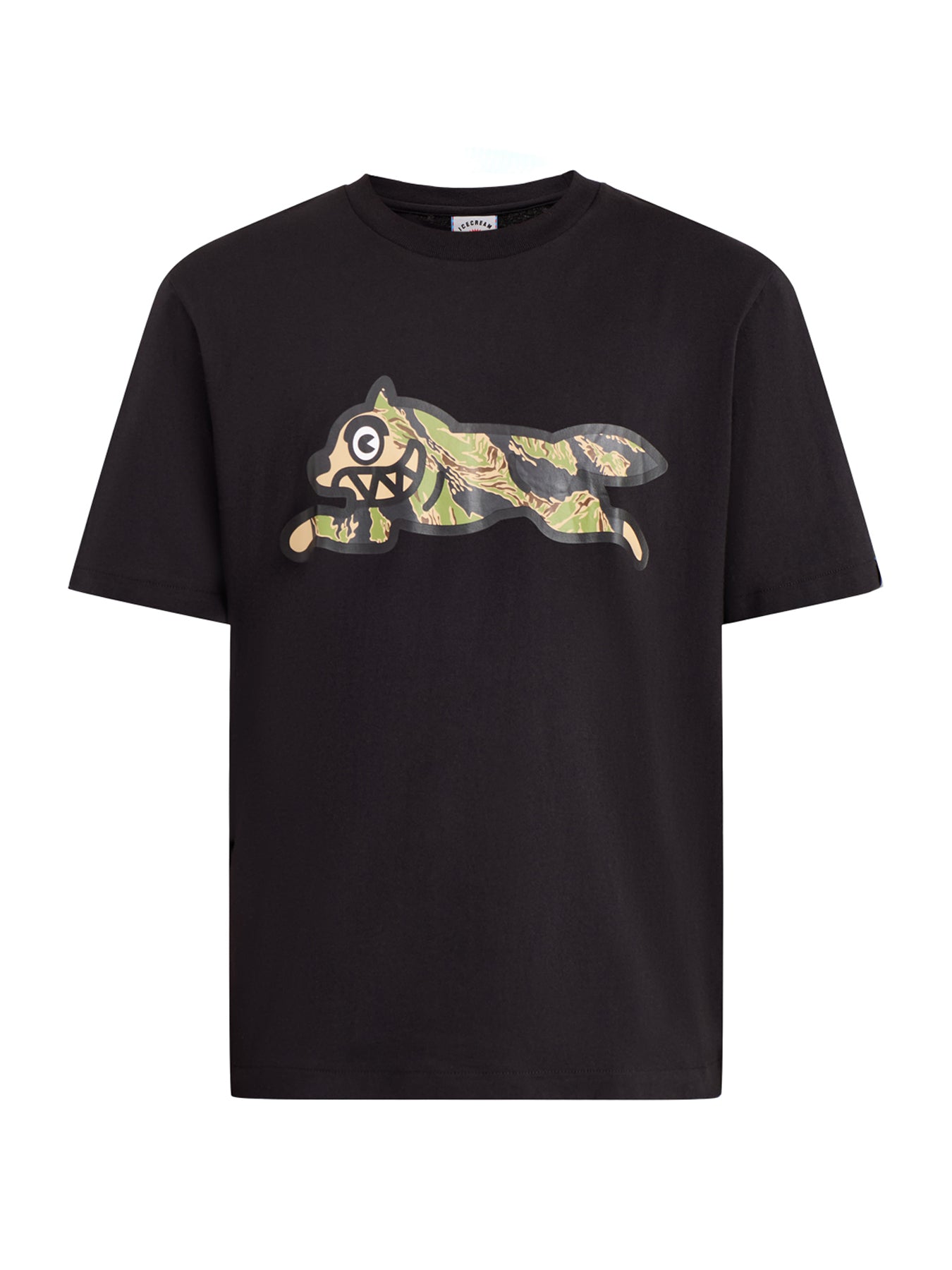 Tiger Stripe Running Dog T-Shirt Black