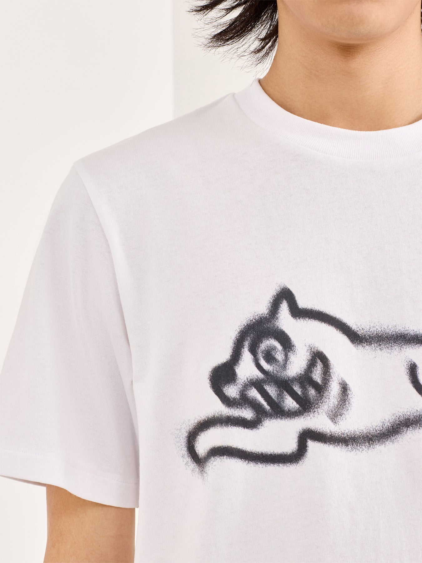 Spray Paint Running Dog T-Shirt White