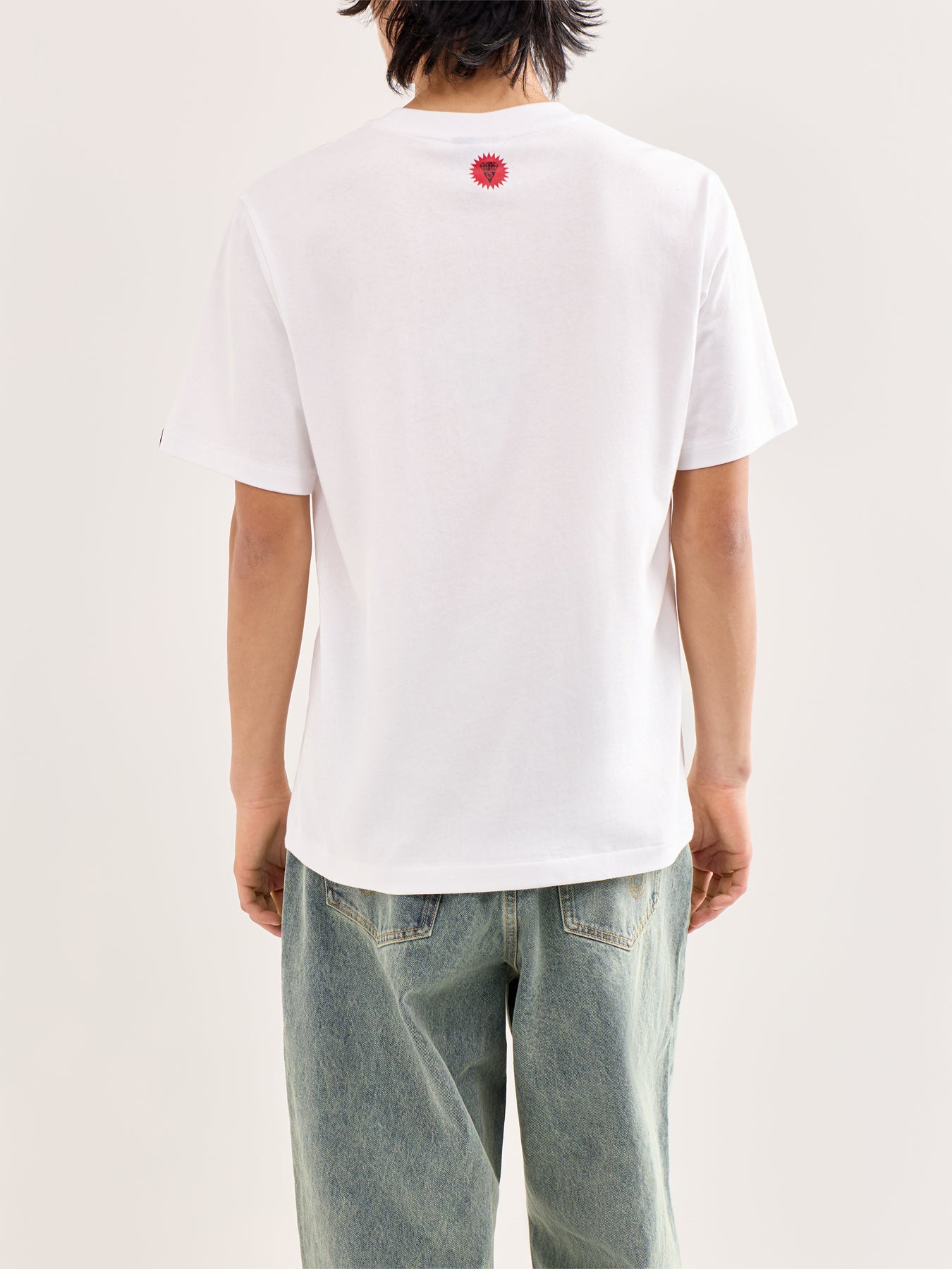 Spray Paint Running Dog T-Shirt White