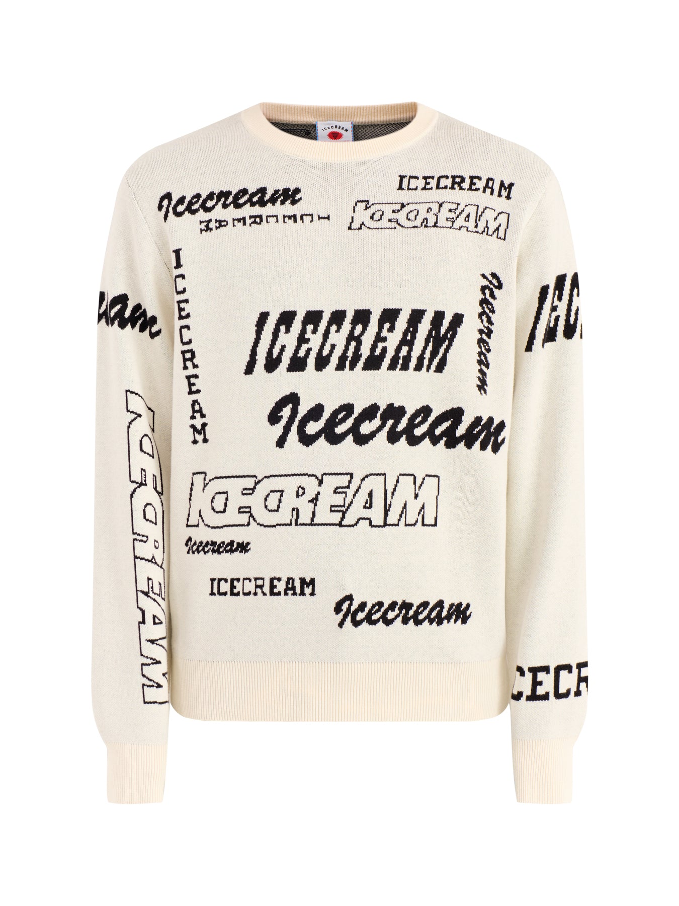 Logo Knitted Crewneck Cream