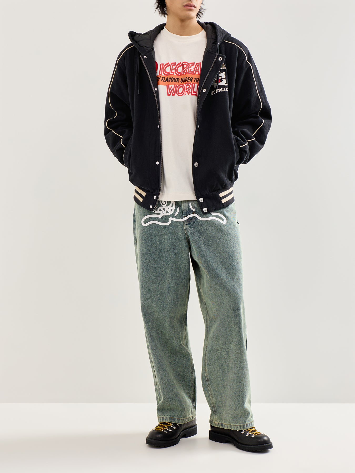 Hooded Work Jacket Black