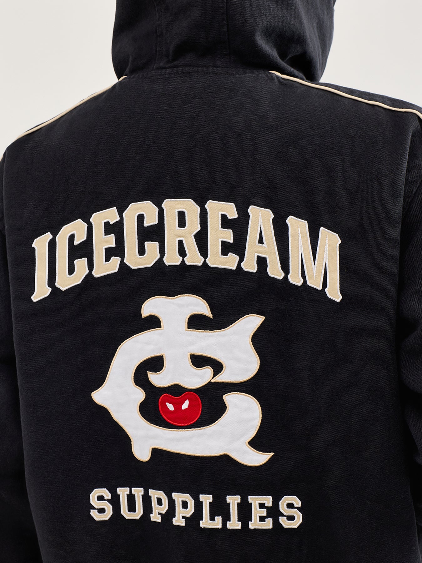 Hooded Work Jacket Black