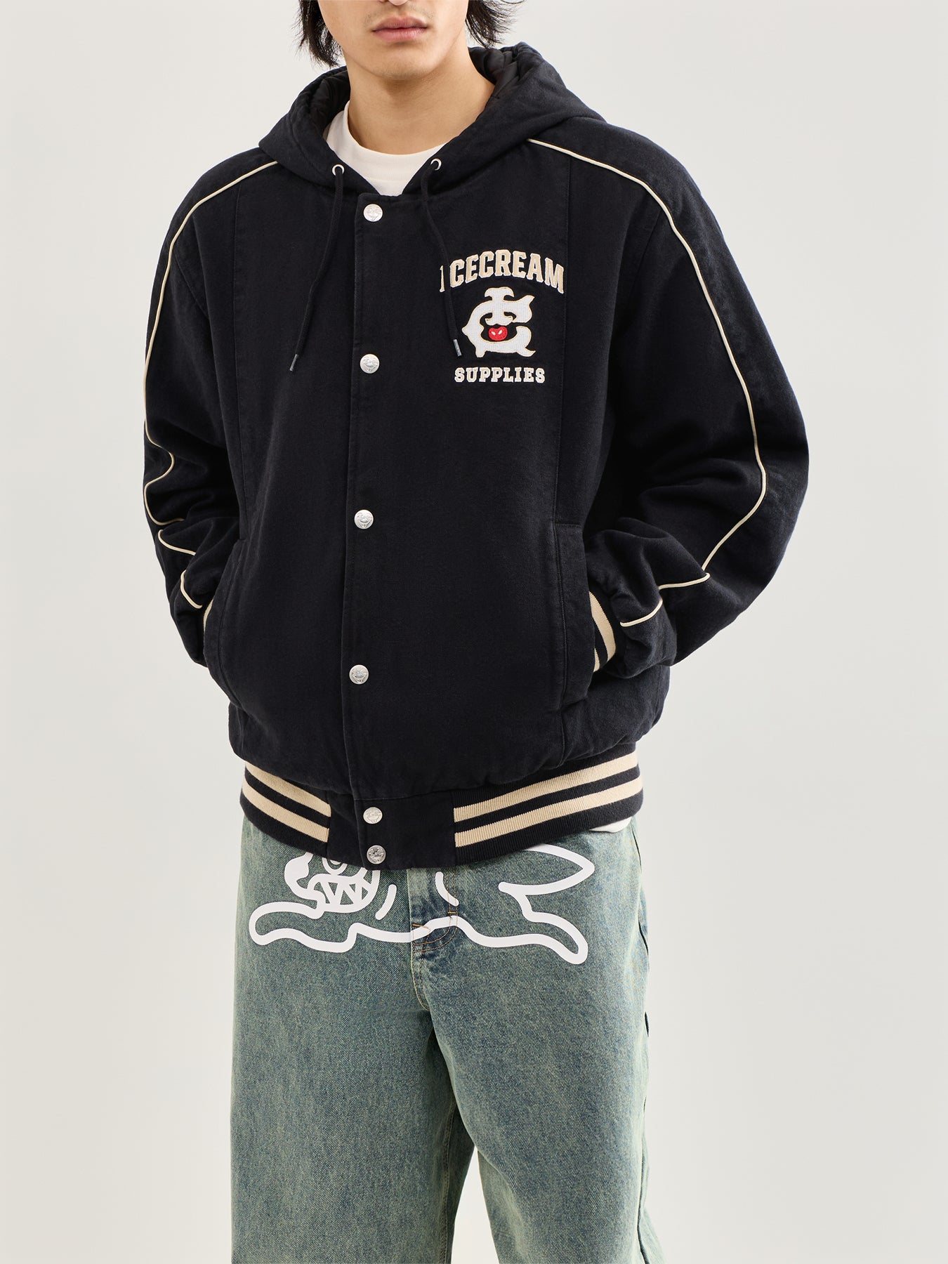 Hooded Work Jacket Black