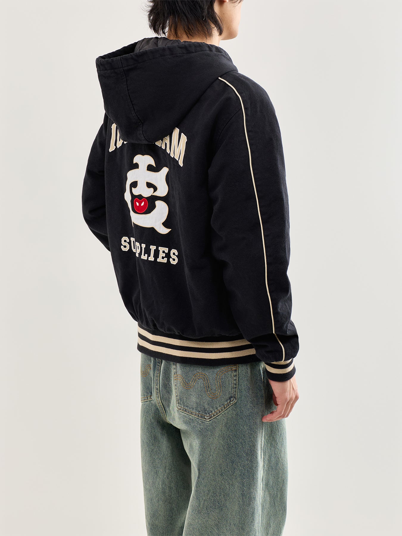 Hooded Work Jacket Black