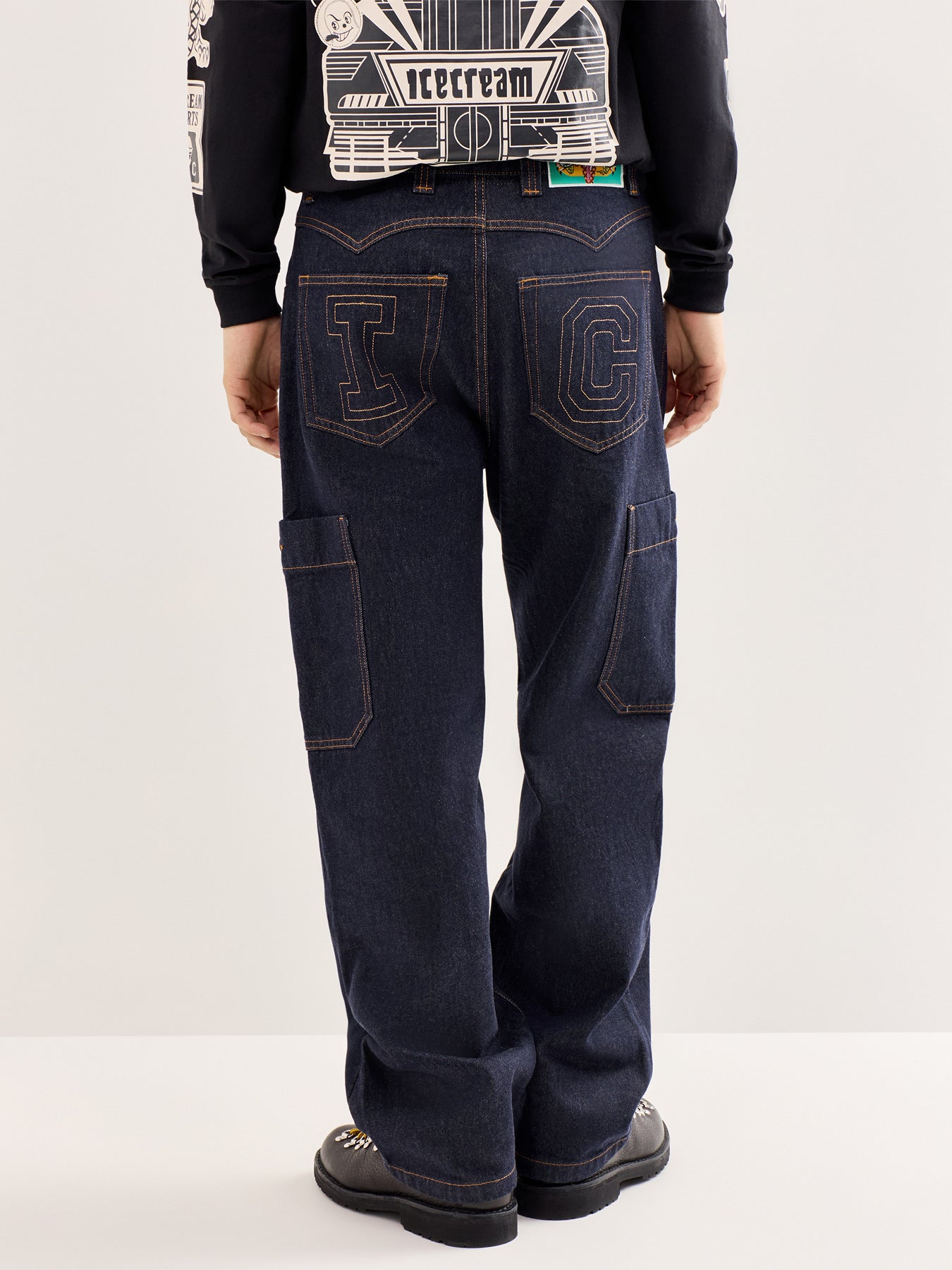 Western Denim Pants Purple