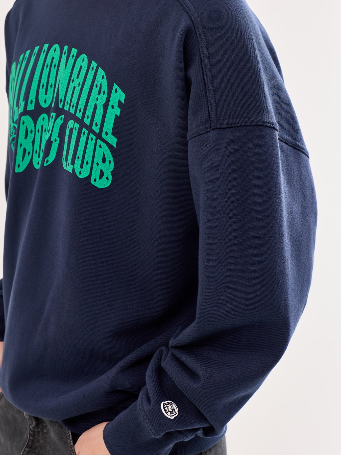 Arch Logo Oversized Crewneck Navy