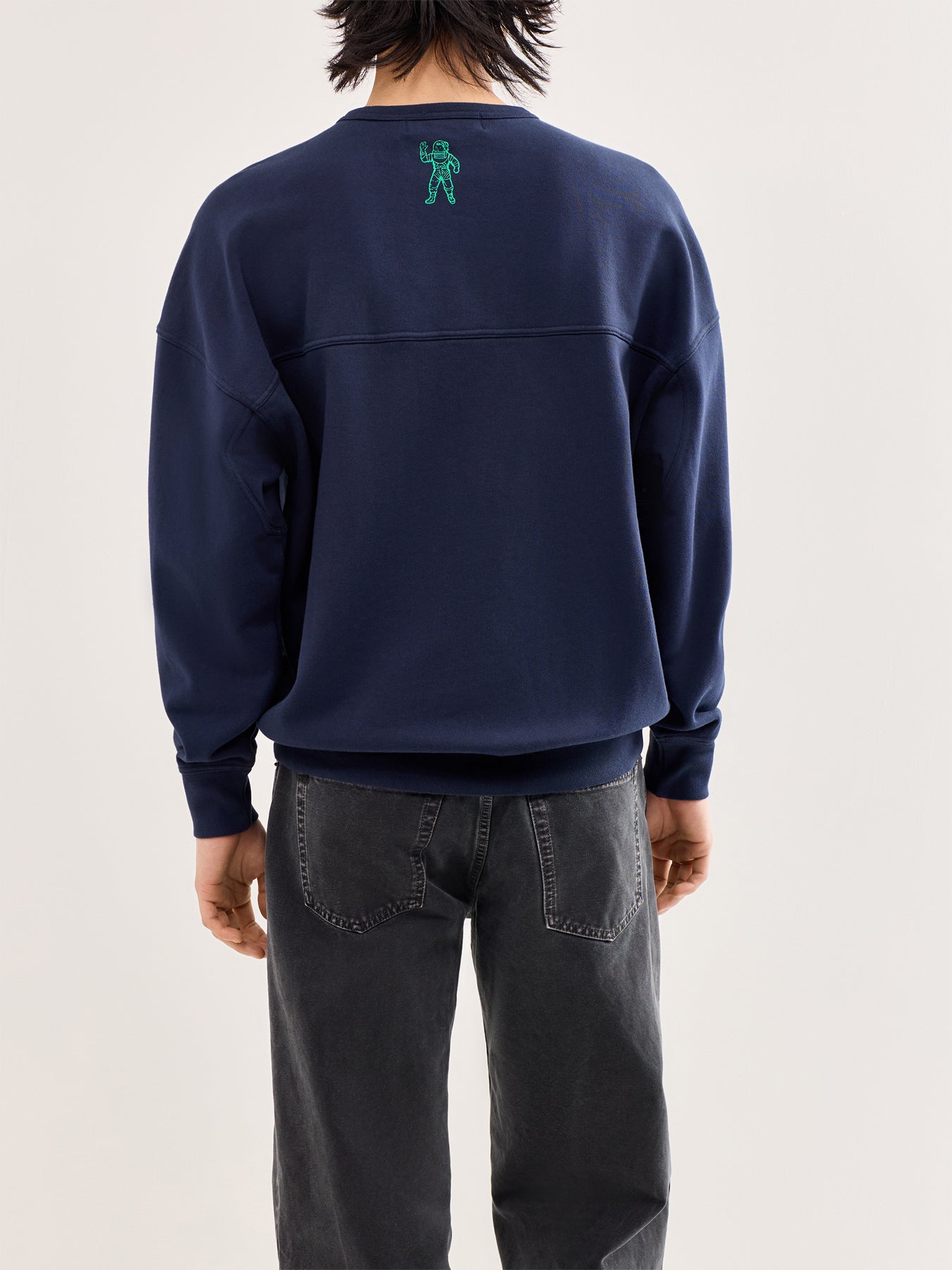 Arch Logo Oversized Crewneck Navy