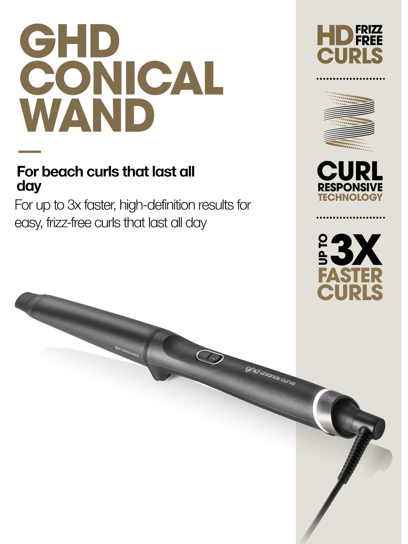 Chronos Curve Max Wand - 38mm Hair Curler