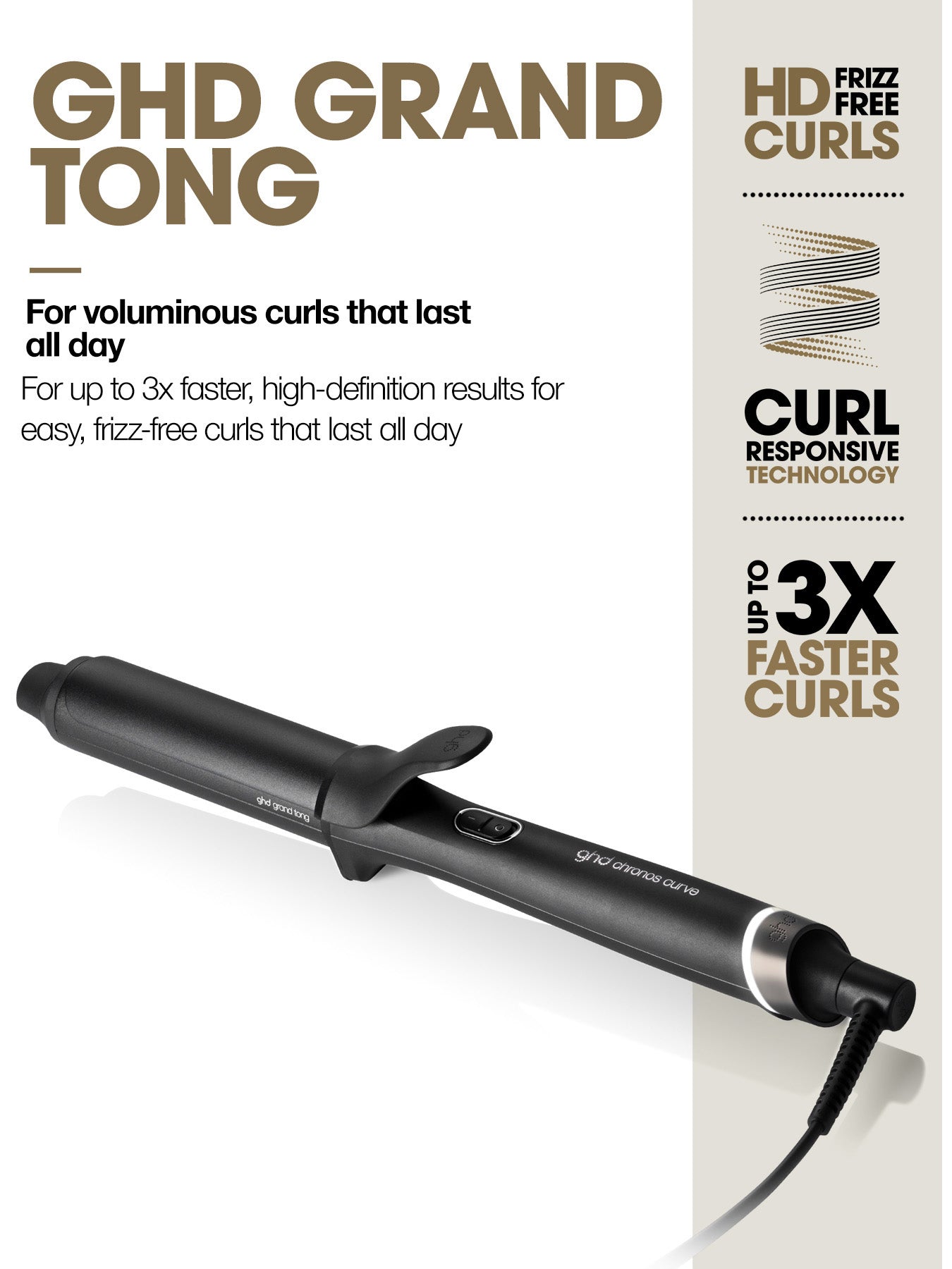 Chronos Curve Grand Tong- 32mm Hair Curler