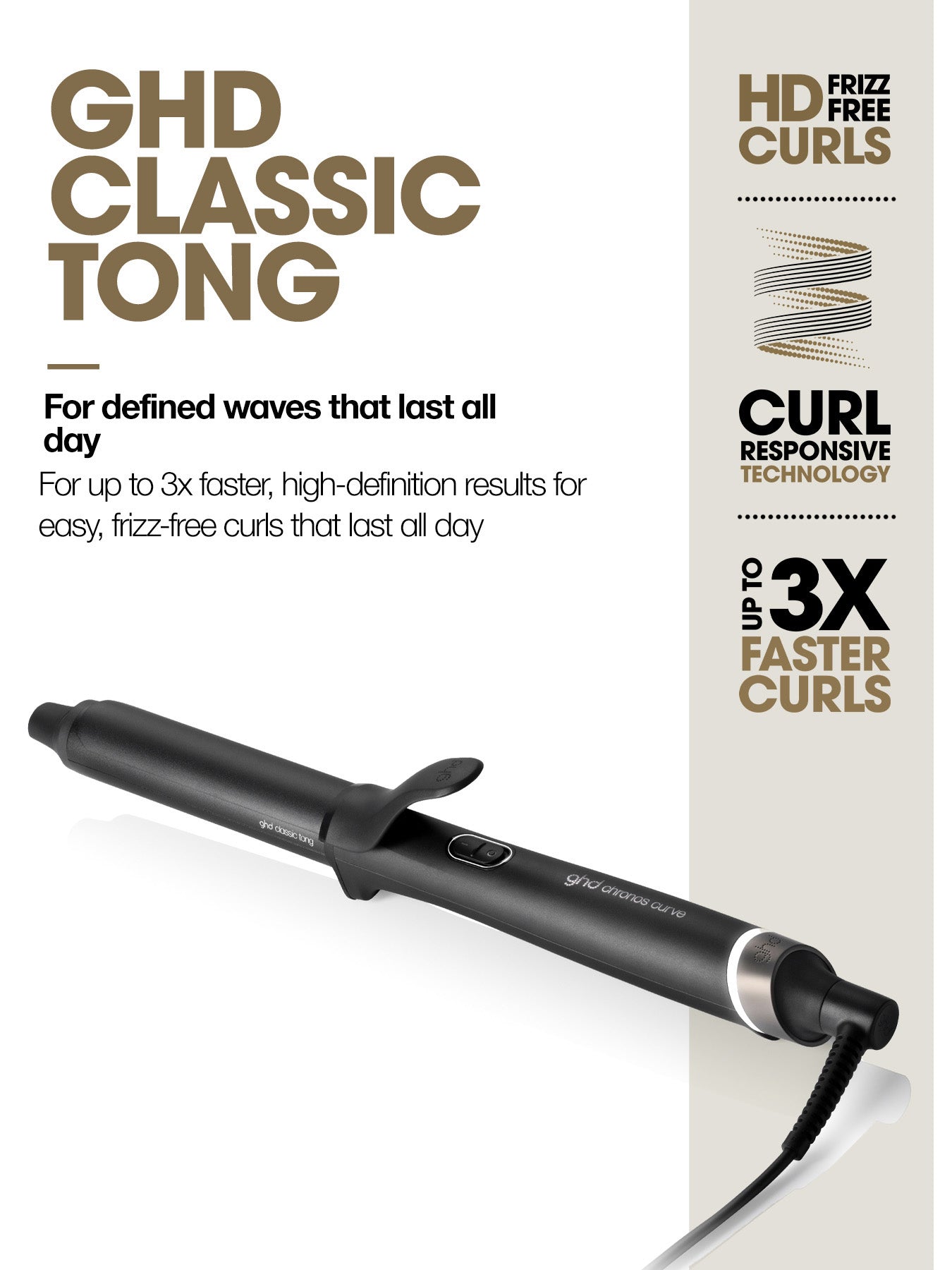 Chronos Curve Classic Tong- 26mm Hair Curler
