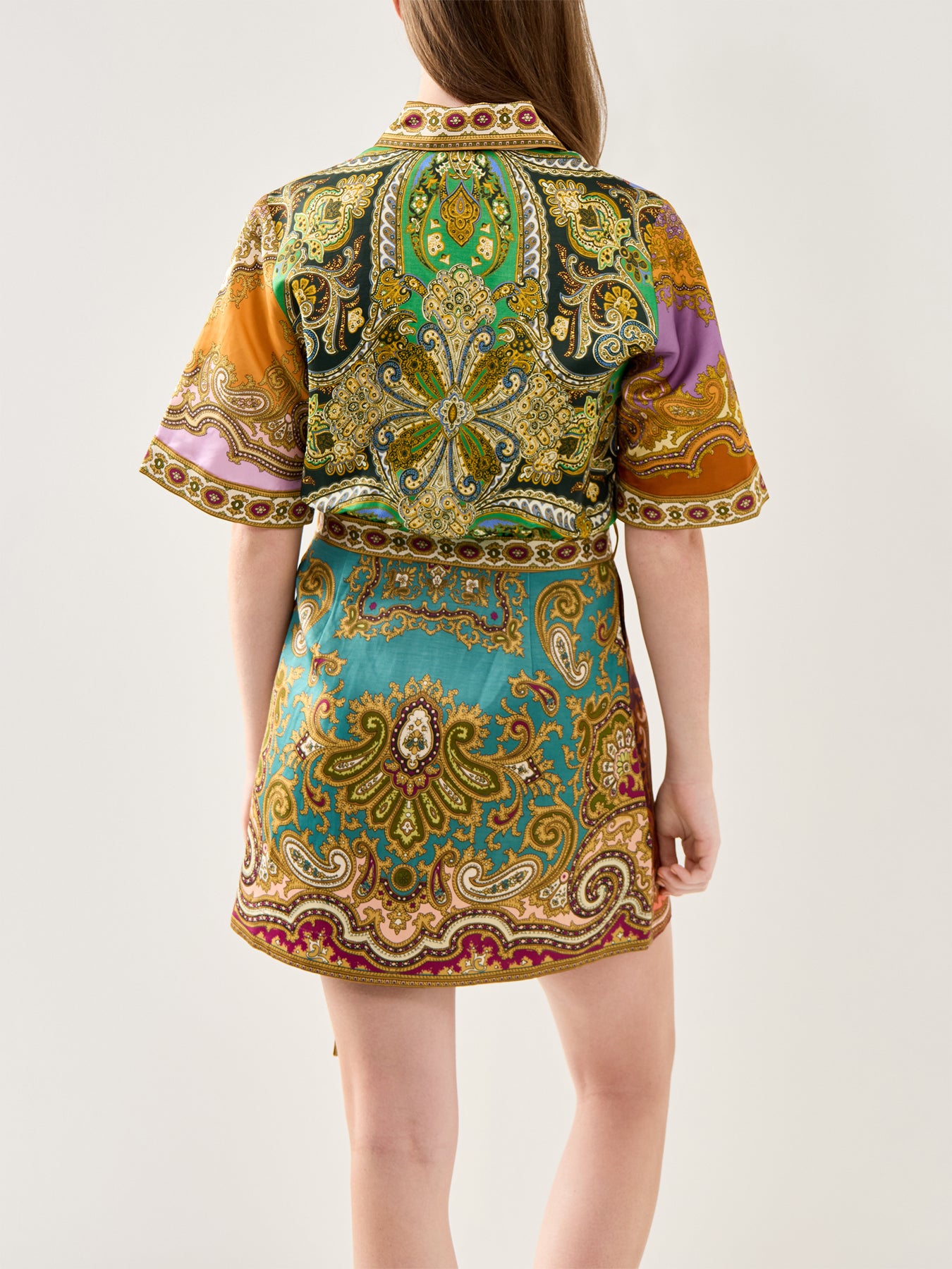 Clemenza Spliced Multi Colour Mini Dress