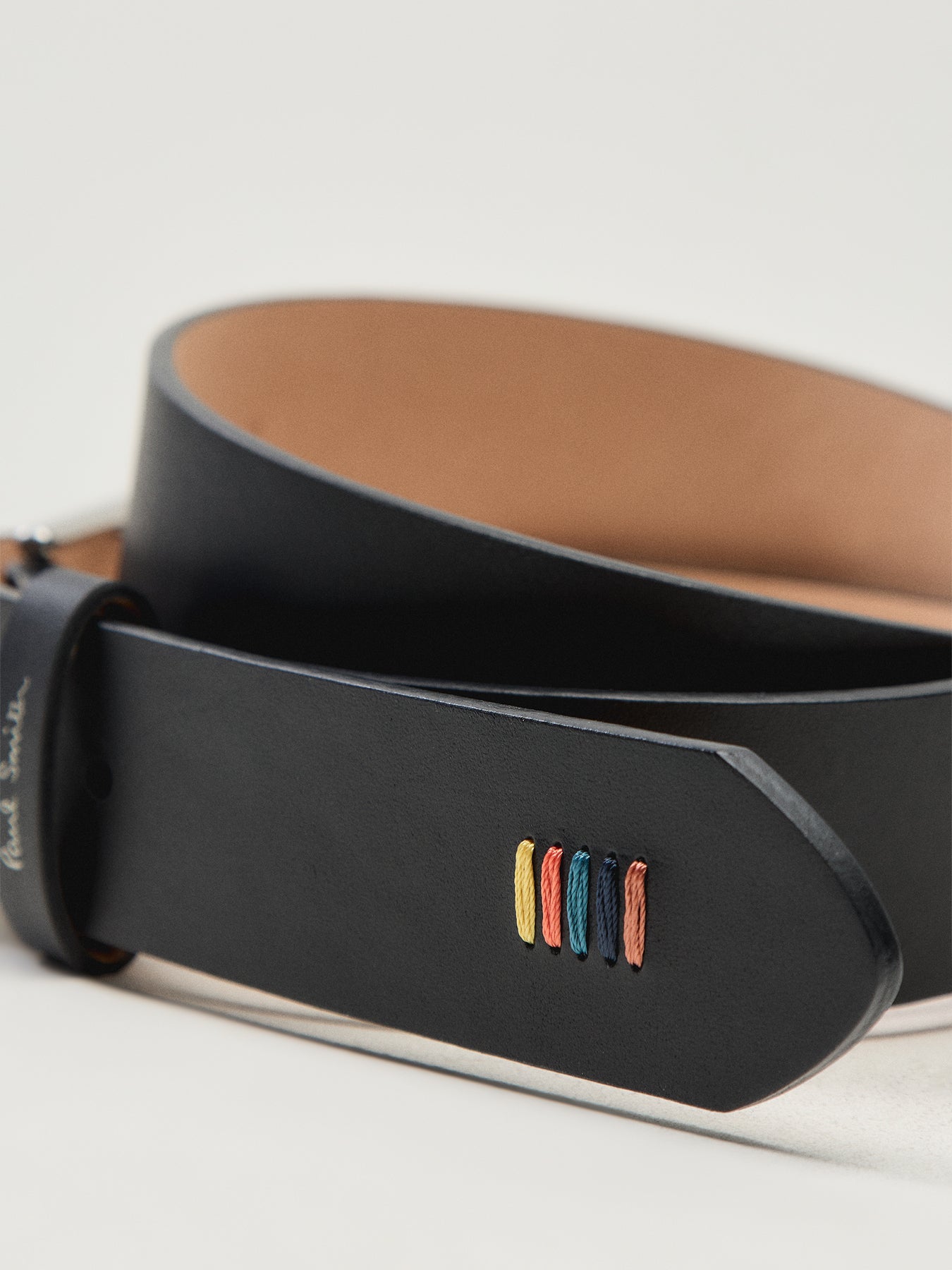 Belt Stitch Leather Black