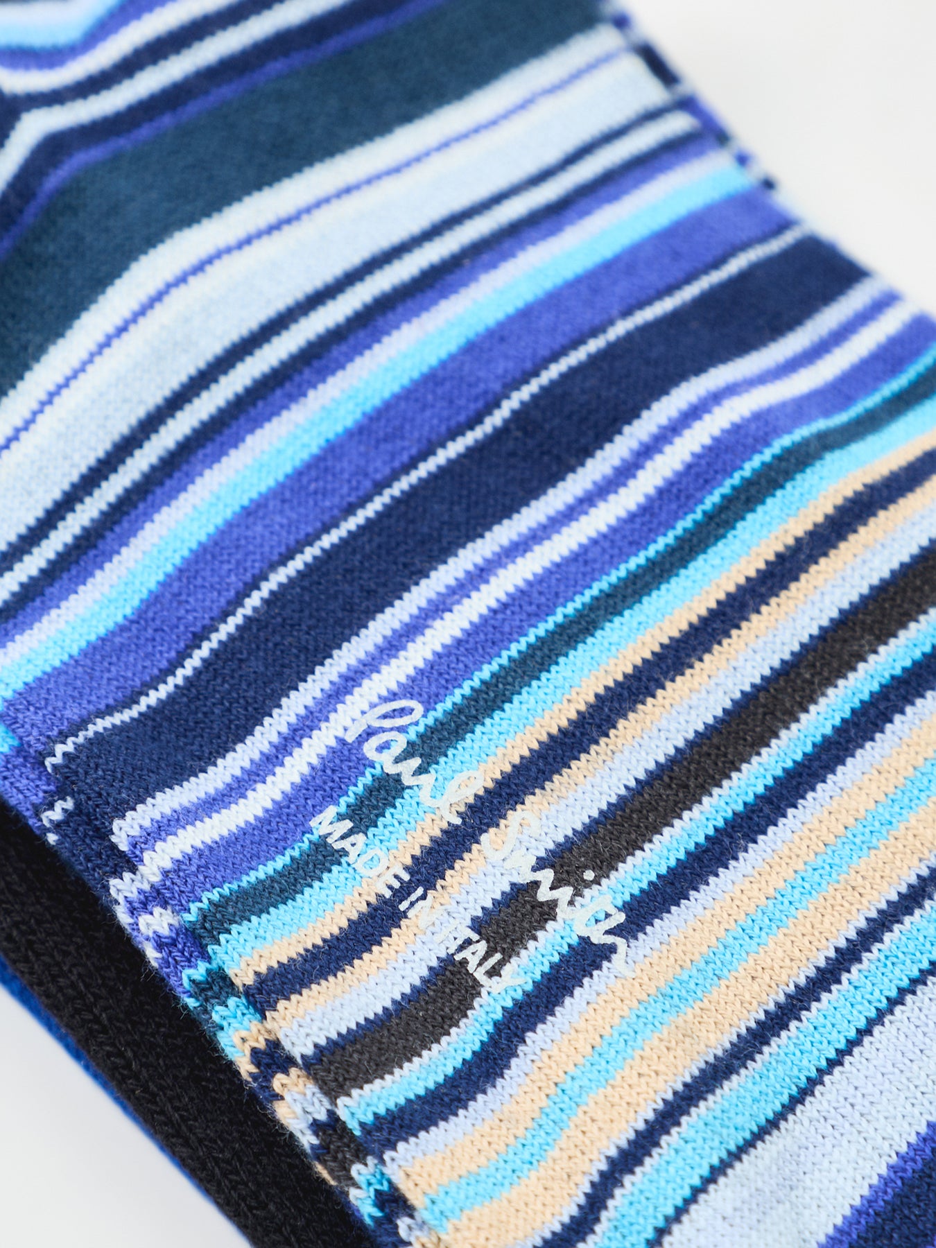 Signature Stripe Socks Navy