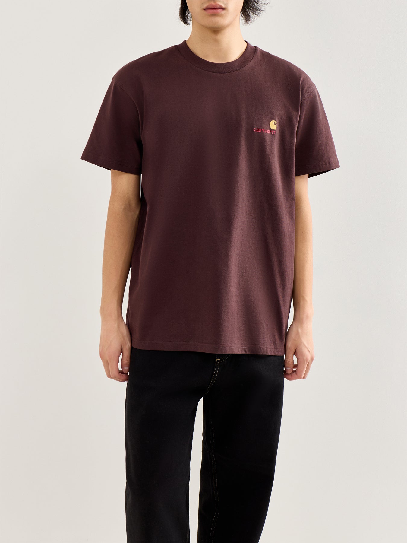 American Script Short Sleeve T-Shirt Brown