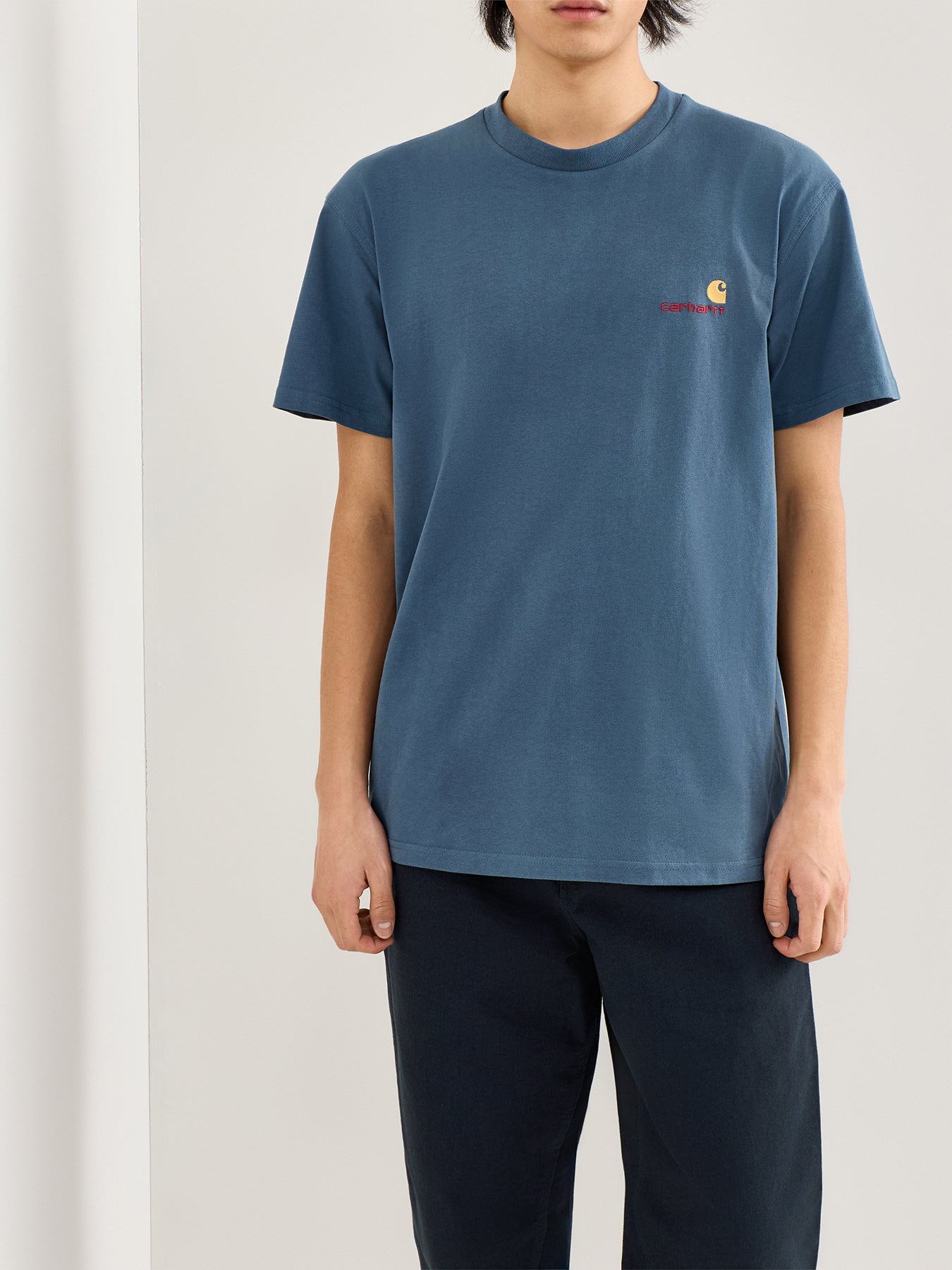 American Script Short Sleeve T-Shirt Blue