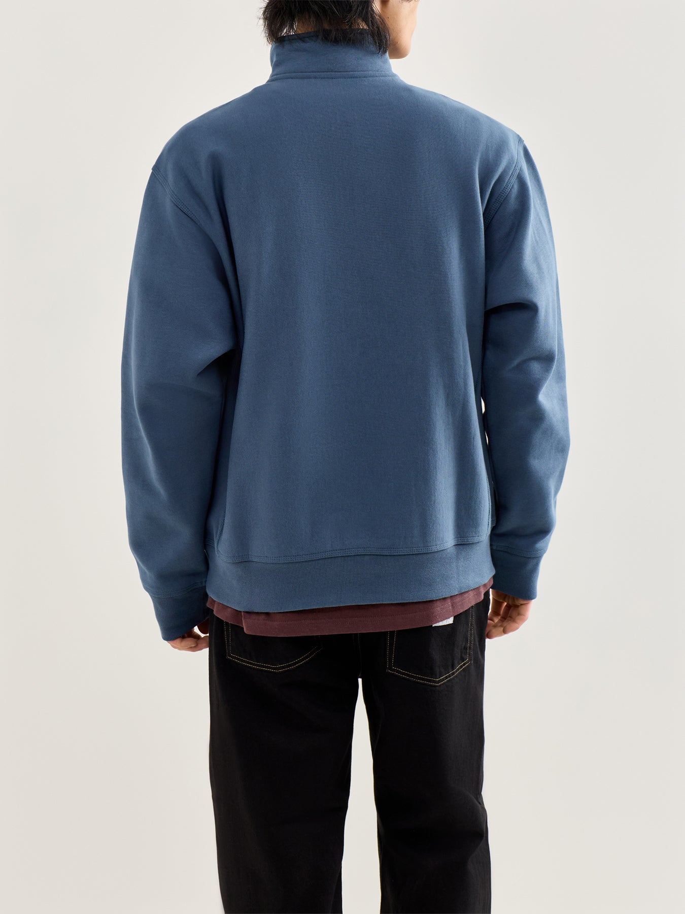 American Script Half Zip Sweatshirt Blue