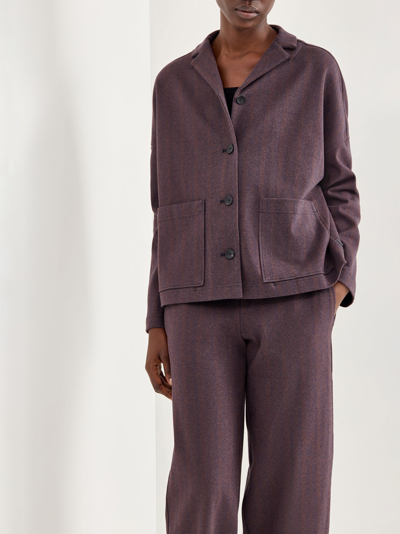 Jacket 519 Long Sleeves Red Wood